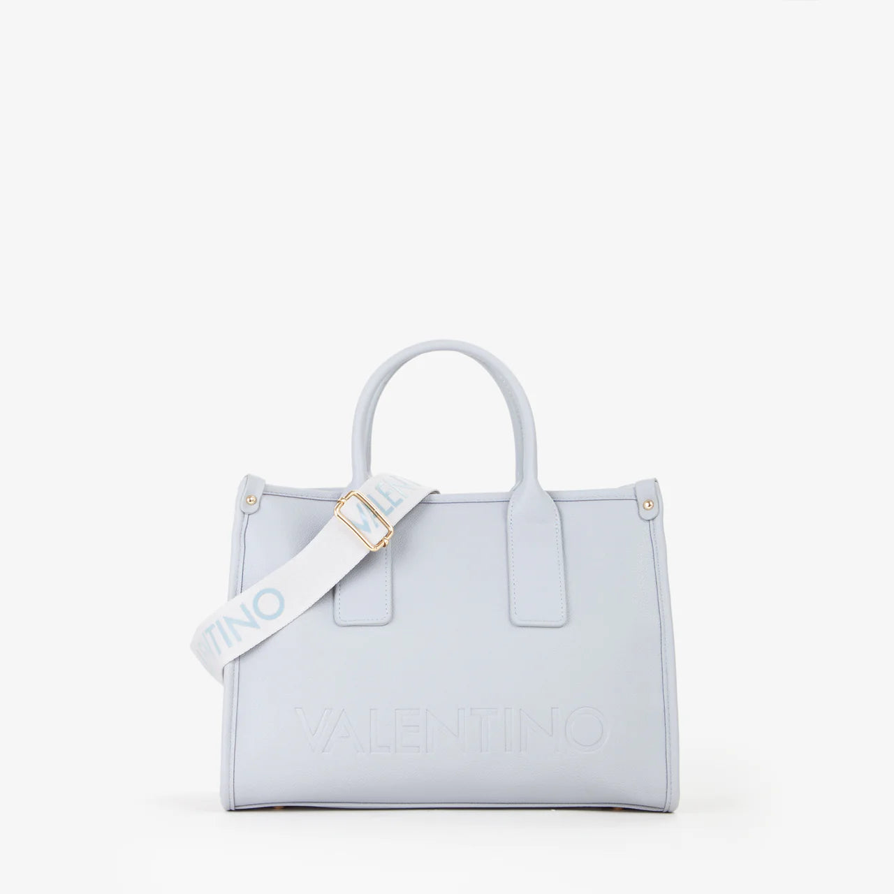 Valentino borsa a mano donna con tracolla logata AZZURRO TU | Giò Fashion