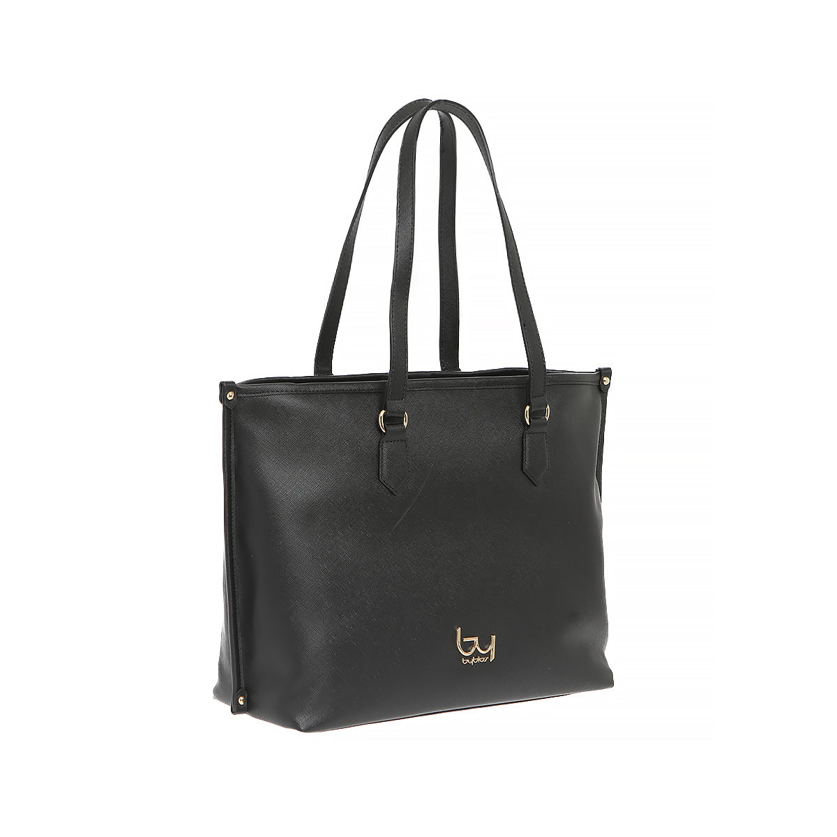 Borsa shopper By Byblos capiente in ecopelle saffiano NERO TU | Giò Fashion