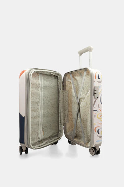 Trolley cabina rigido Anekke con ruote multidirezionali e chiusura con zip BLU TU | Giò Fashion