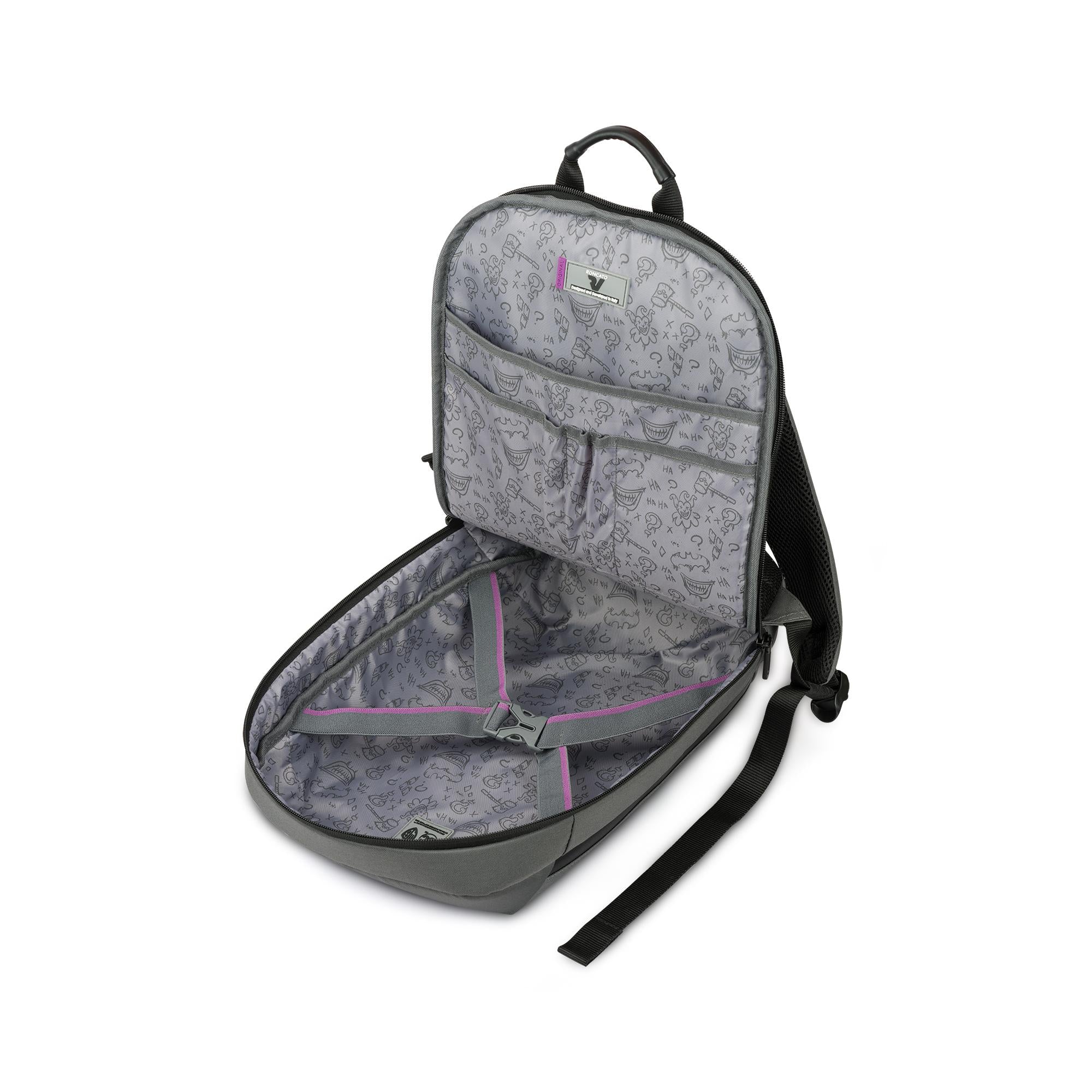 Zaino da viaggio V-Project con grafica supereroe e scomparto laptop