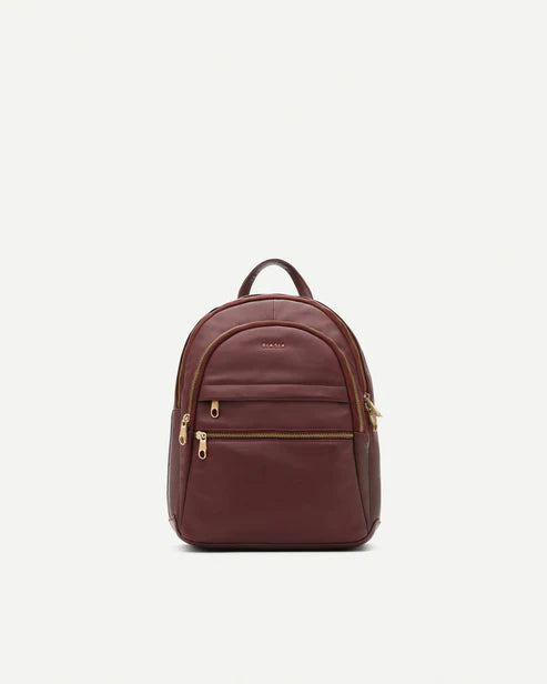 Zaino Biasia in pelle con tasche frontali e spallacci regolabili BORDEAUX TU | Giò Fashion