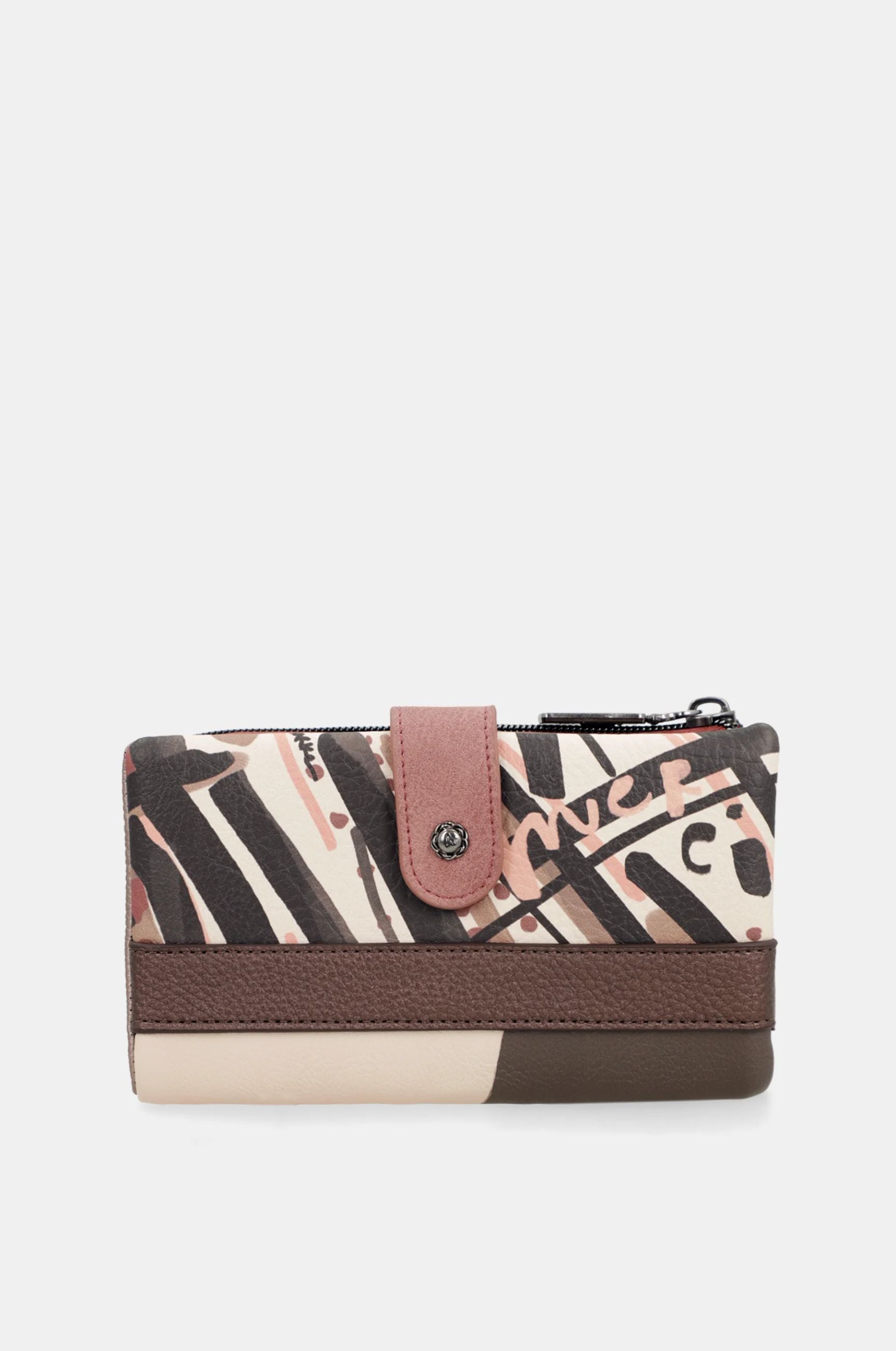 Portafoglio Anekke City Moments lungo con chiusura zip Marrone TU | Giò Fashion