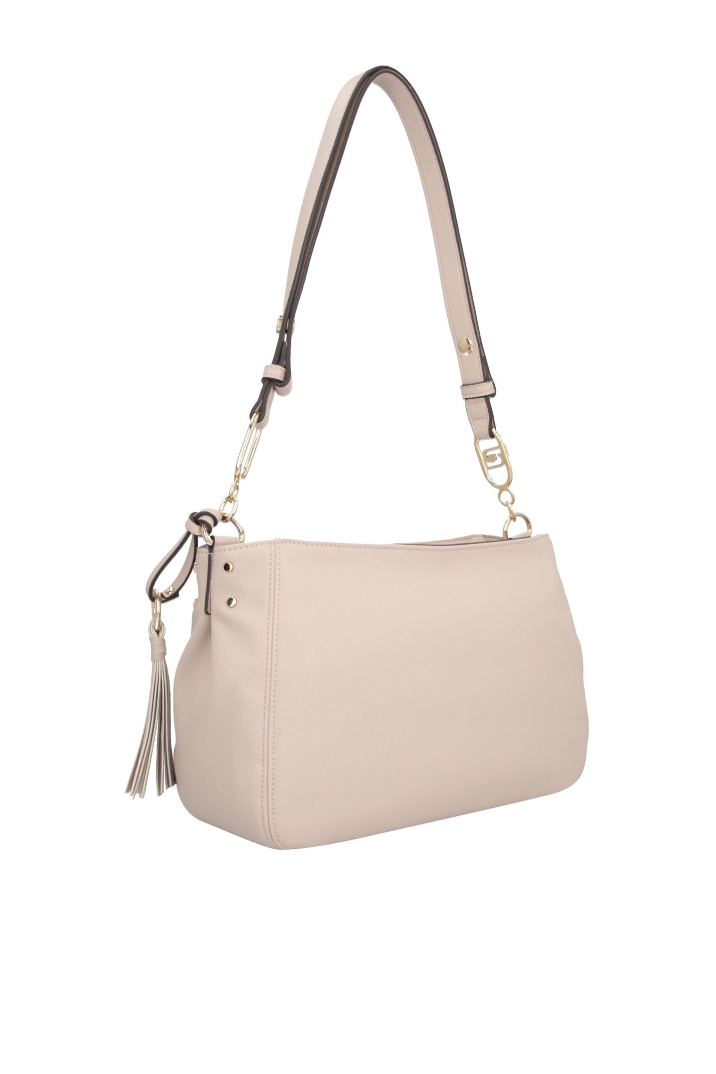 Borsa a spalla Liu Jo da donna elegante con tracolla regolabile e dettaglio charm Beige TU | Giò Fashion