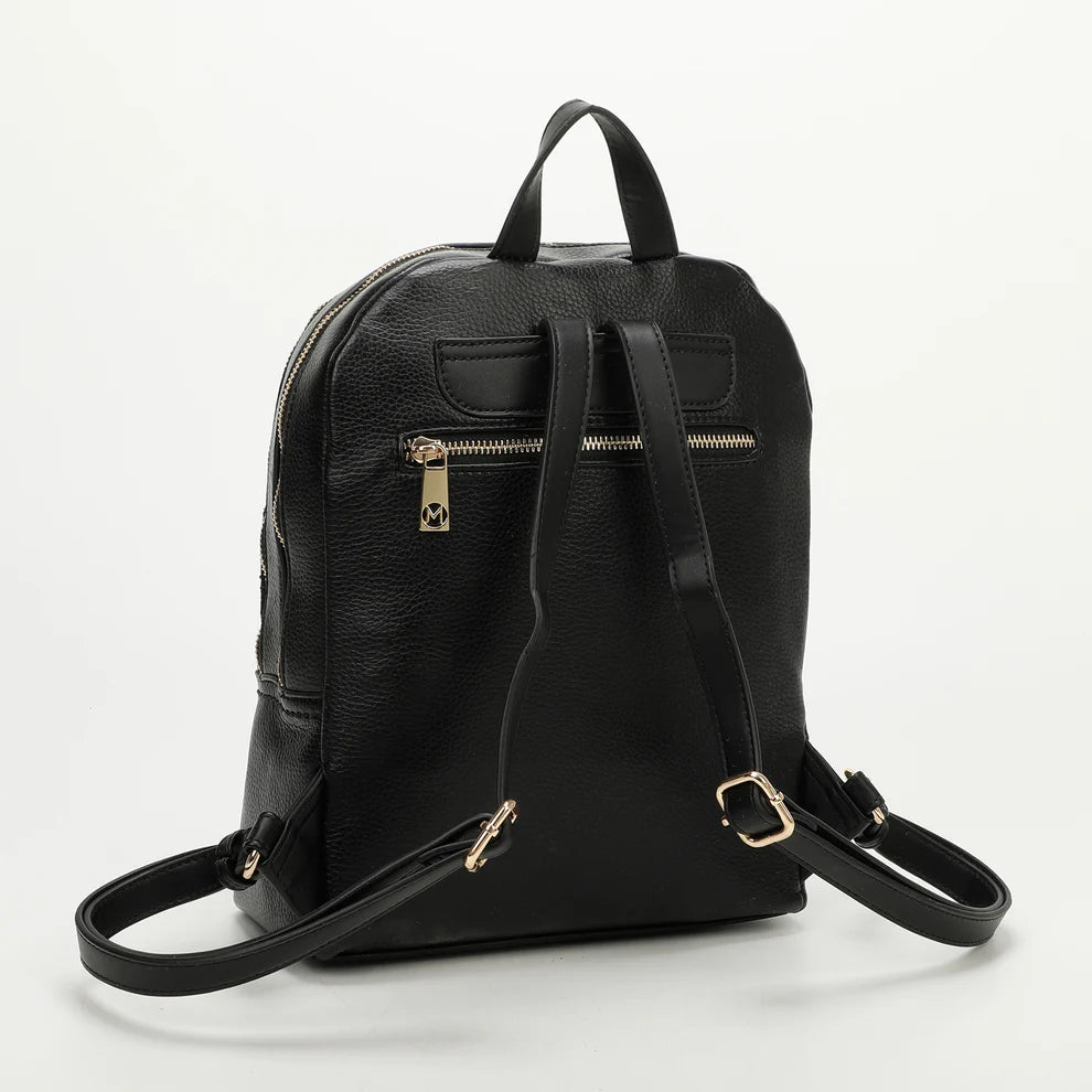 Zaino in ecopelle con dettagli eleganti Mimi Mua NERO TU | Giò Fashion