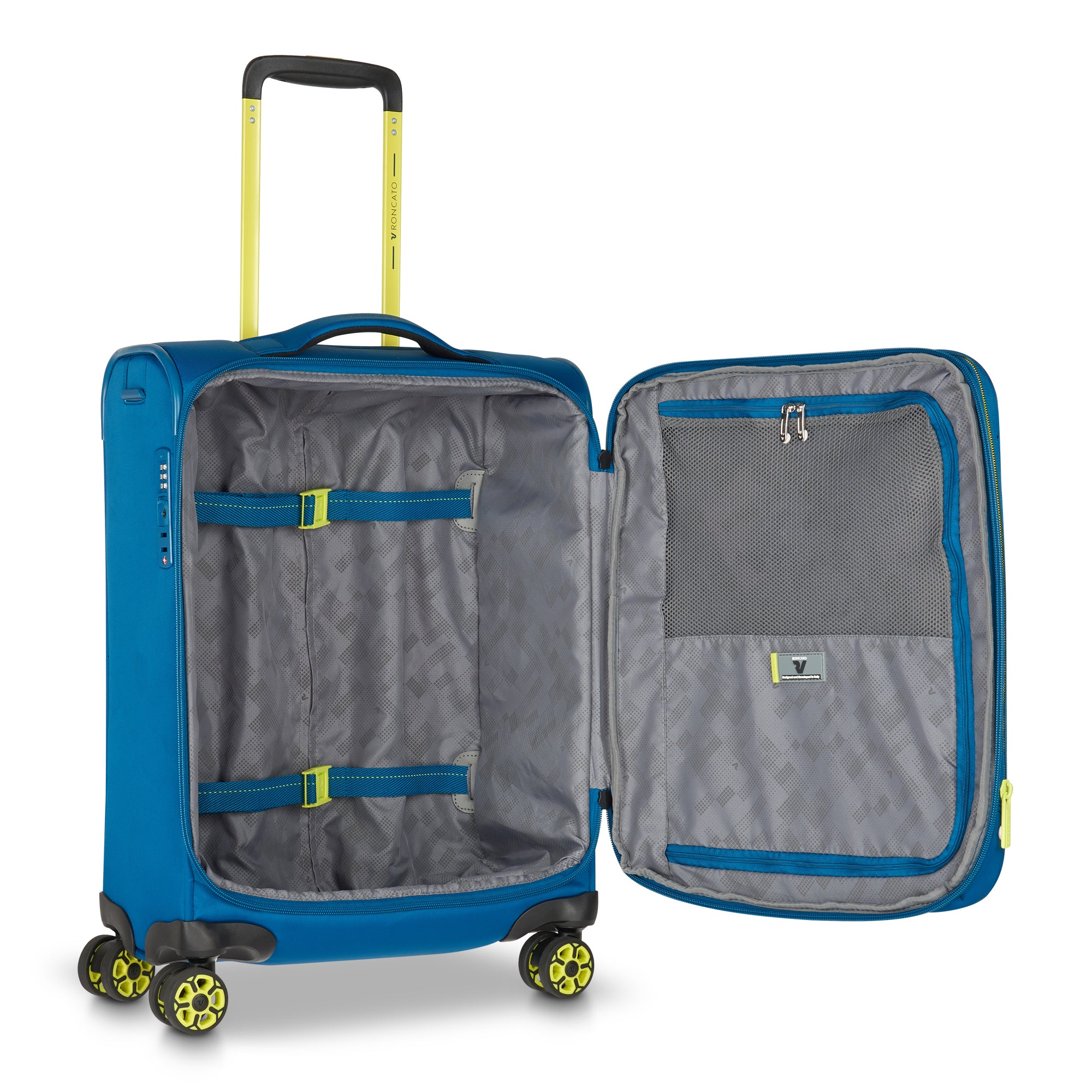 Trolley Cabina Roncato 55 cm con Quattro Ruote Blu TU | Giò Fashion