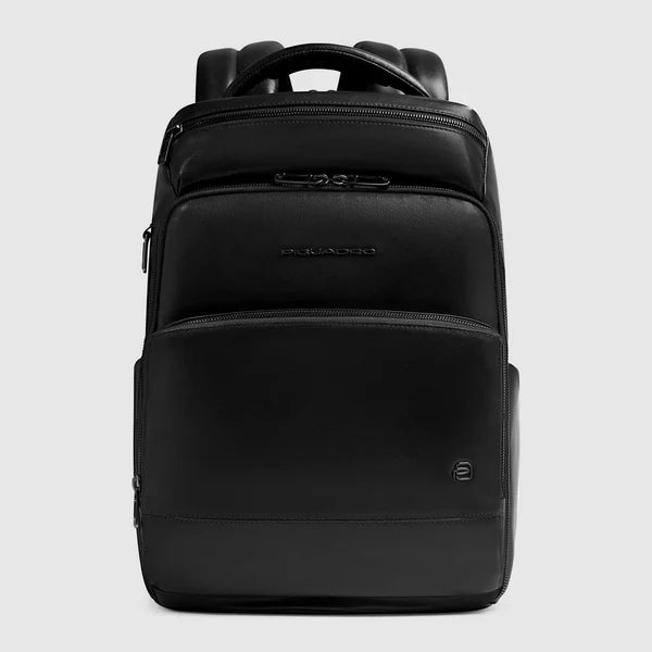 Zaino Piquadro in pelle porta PC e tablet con organizer interno Nero TU | Giò Fashion