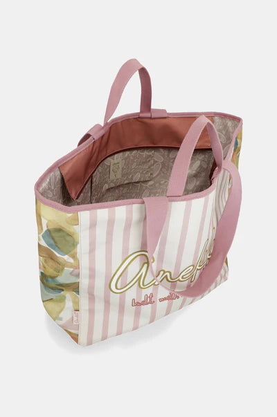 Borsa mare Anekke grande capiente con doppi manici e chiusura con zip Rosa TU | Giò Fashion