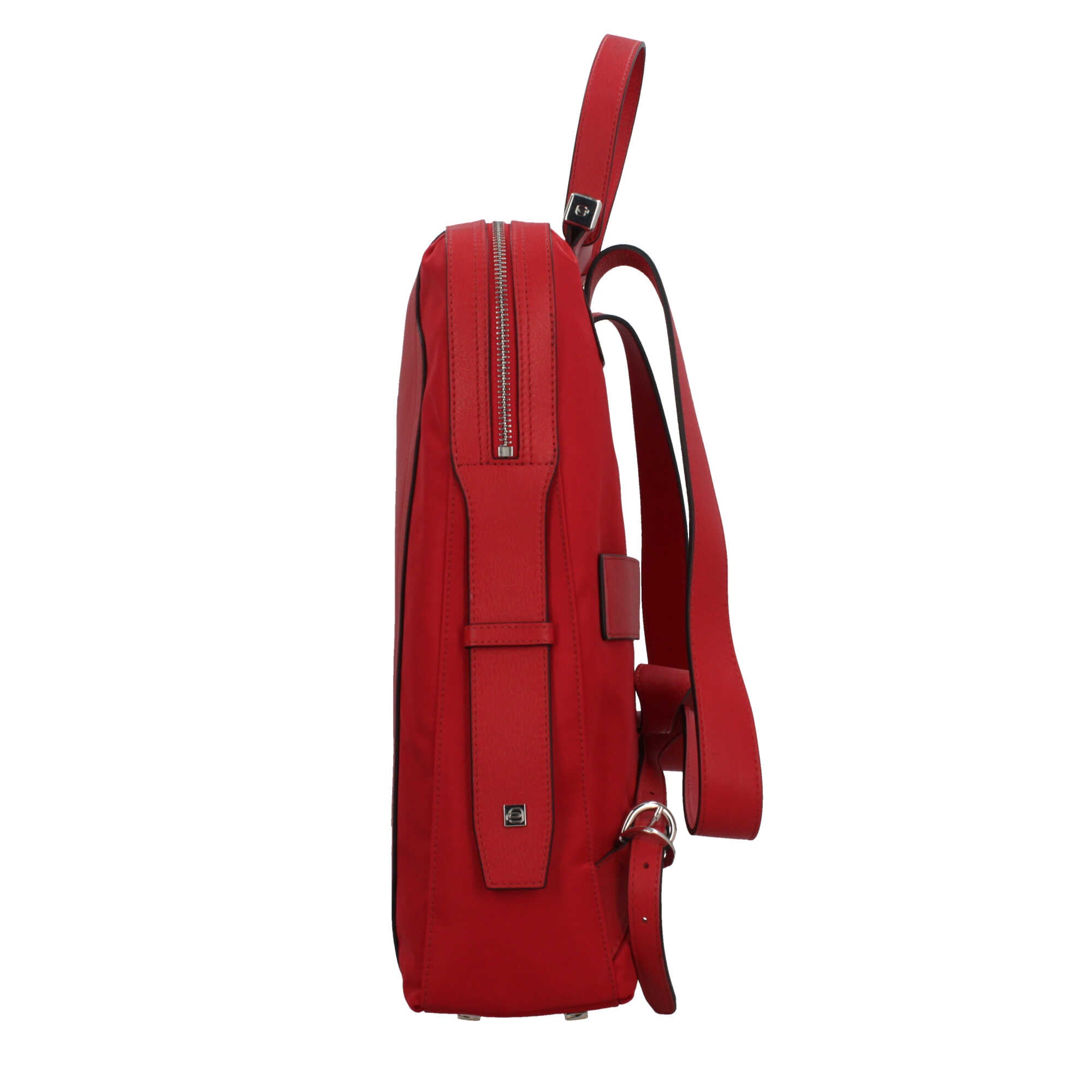 Piquadro zaino porta PC 14" in pelle con protezione antiurto e RFID Rosso TU | Giò Fashion