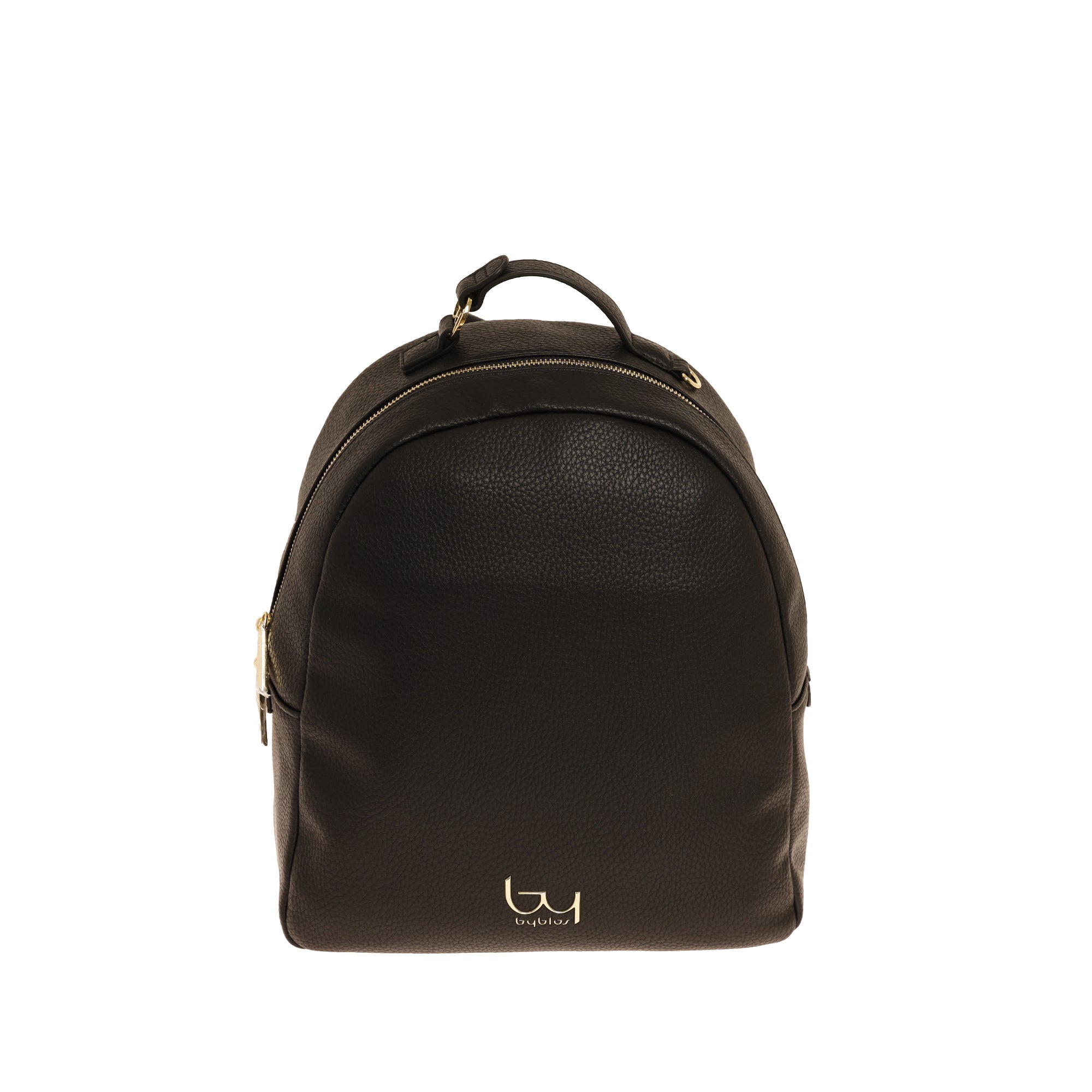 Zaino Byblos donna in ecopelle con zip superiore e dettagli metallici eleganti Nero TU | Giò Fashion