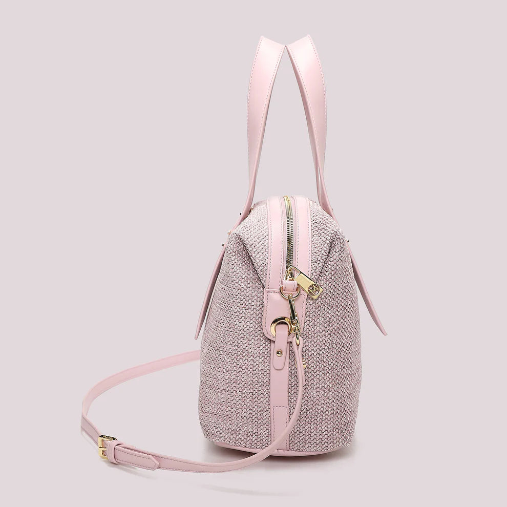 Borsa Bauletto Mimi Mua Paglia Lilla TU | Giò Fashion