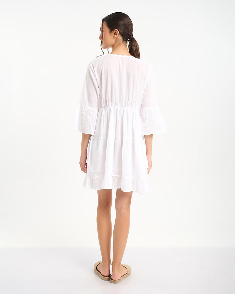 Ble Resort Collection Abito Corto a Maniche Ampie