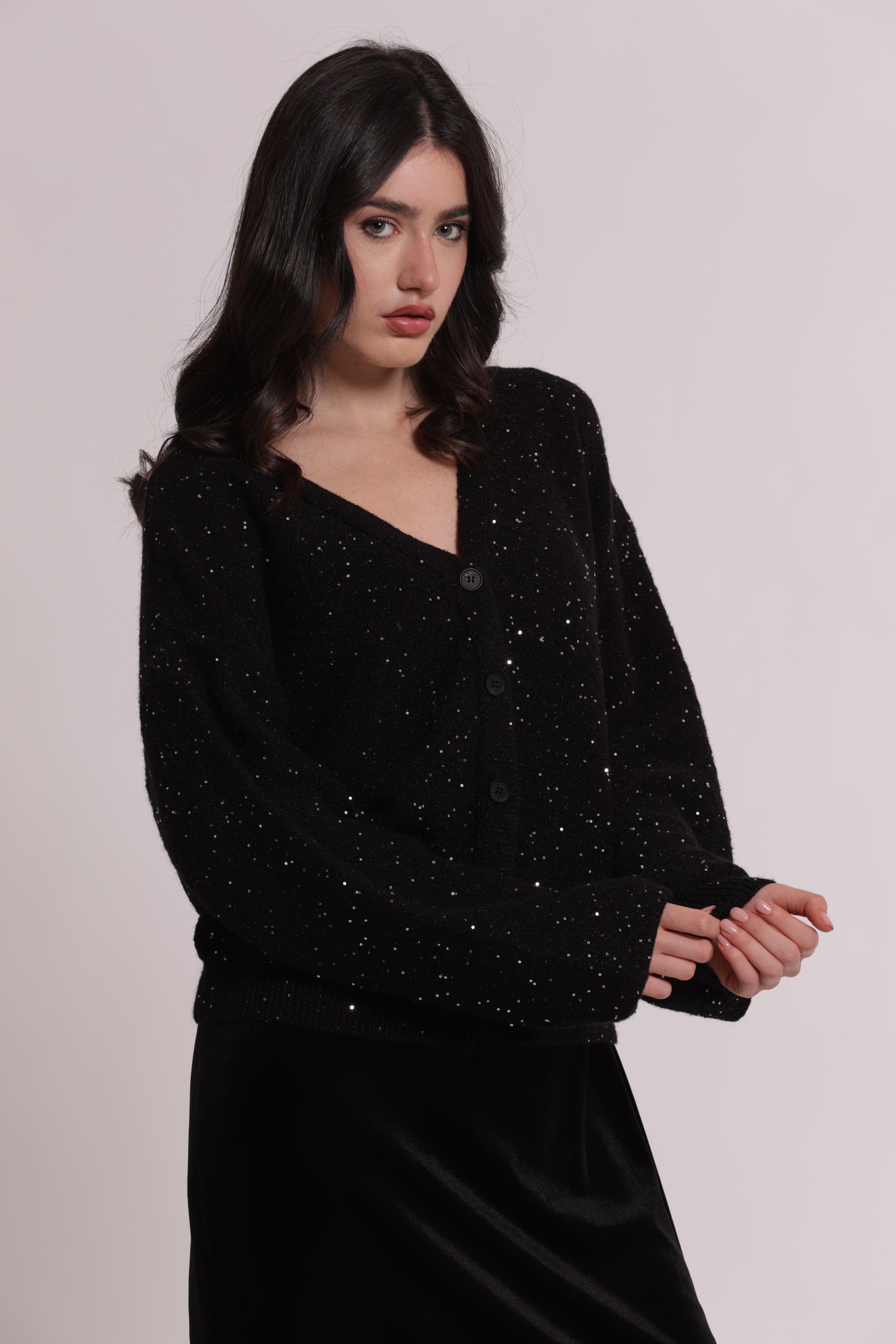Cardigan Donna Mimi Mua con Paillettes