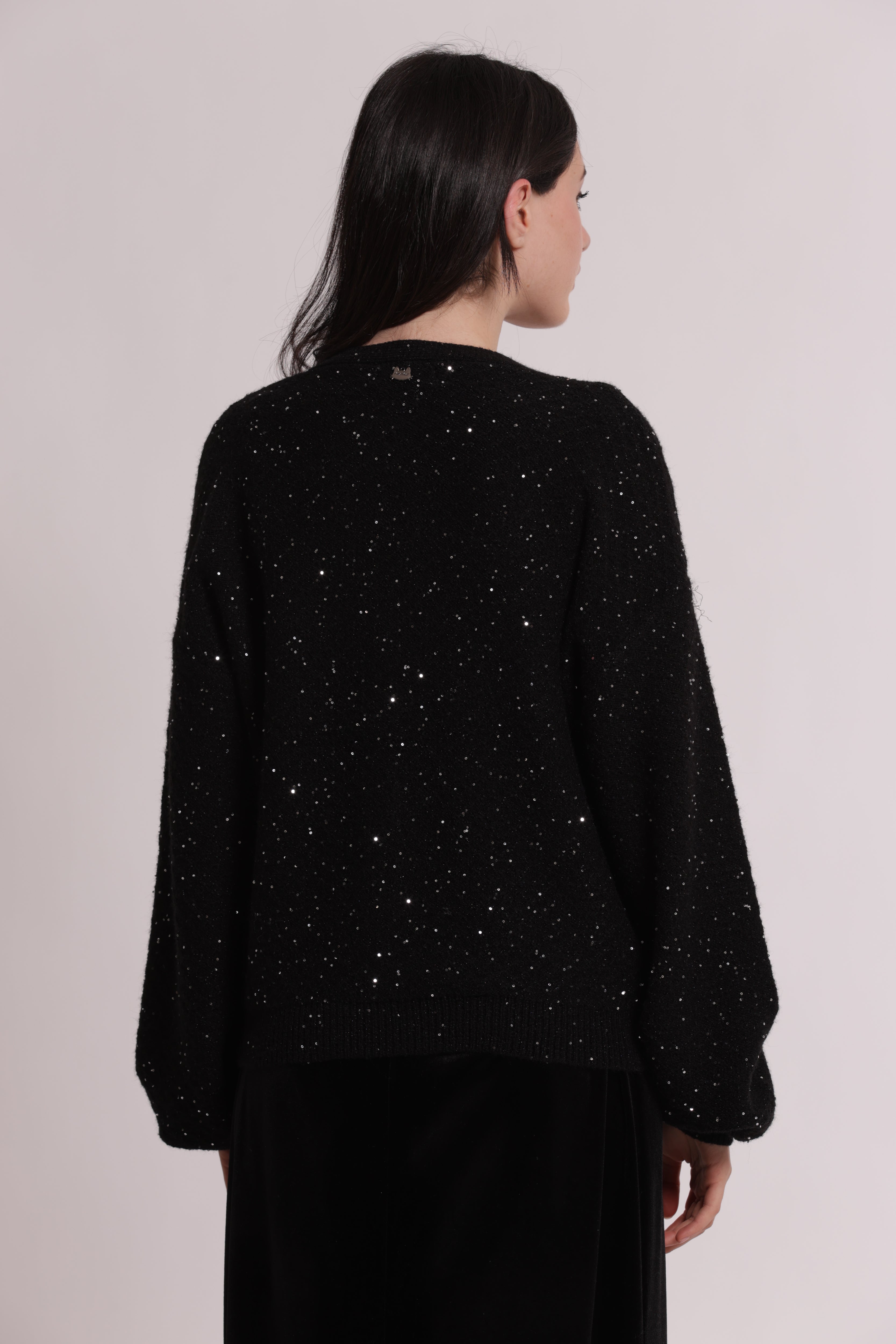 Cardigan Donna Mimi Mua con Paillettes