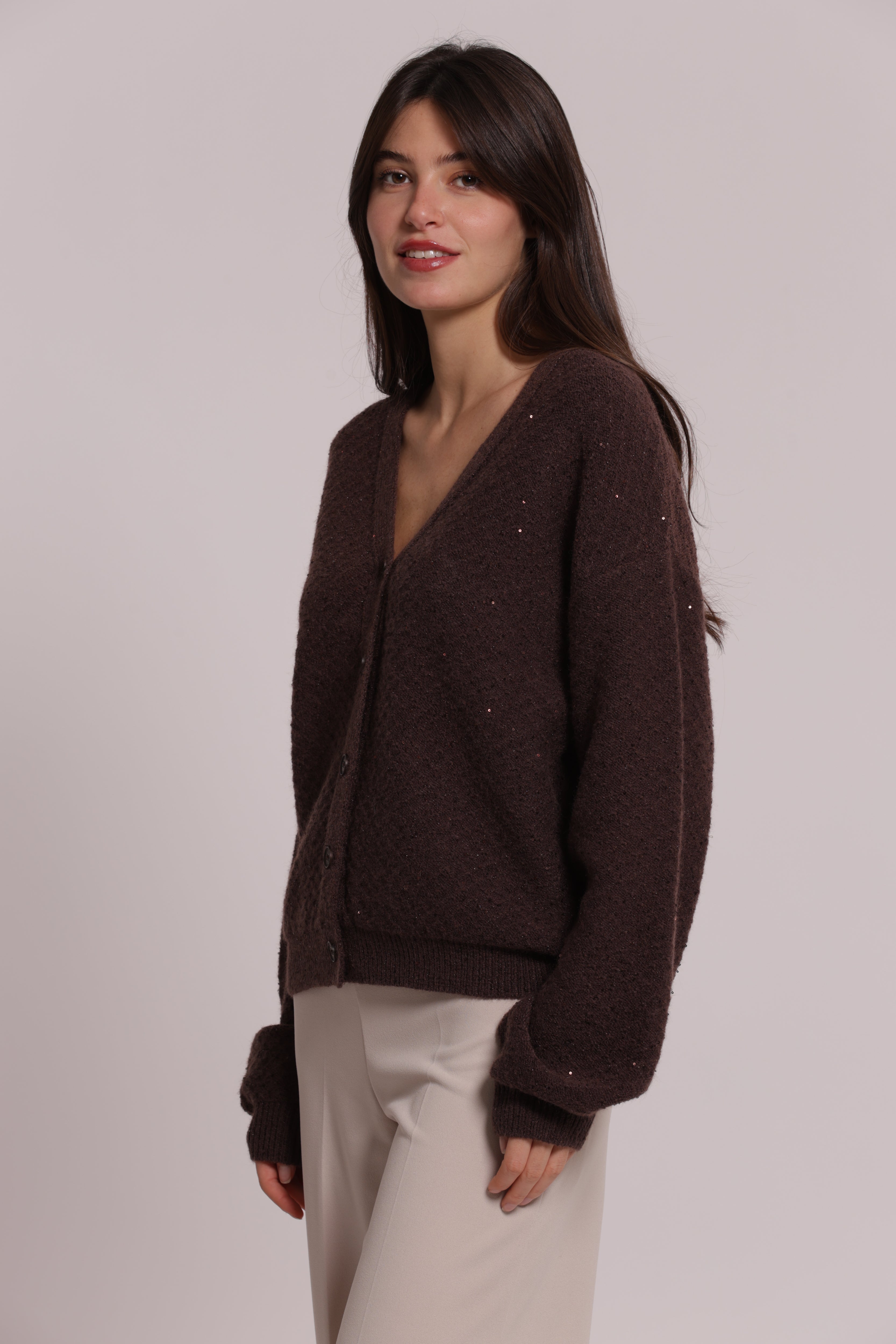 Cardigan Donna Mimi Mua con Paillettes