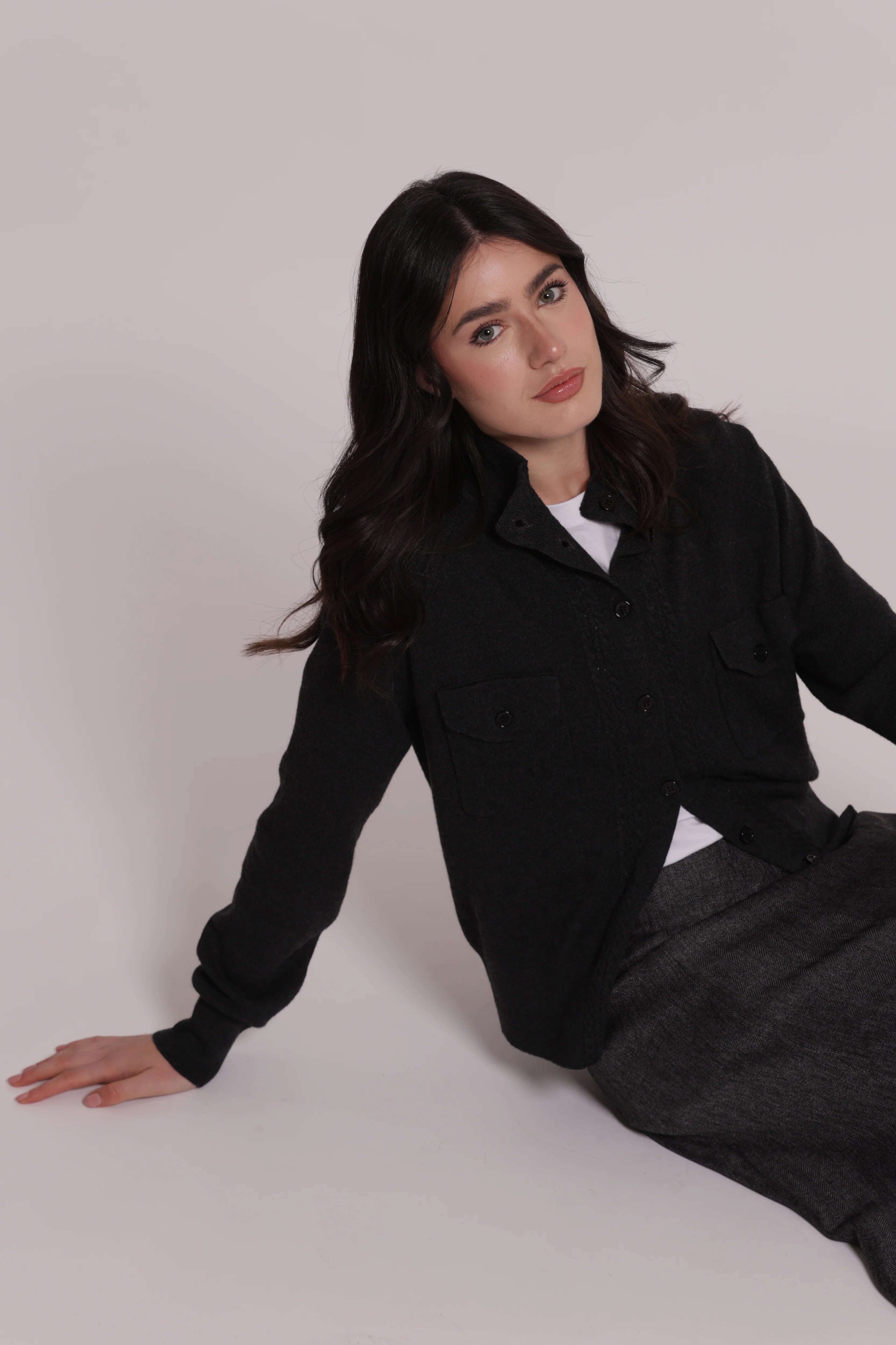 Cardigan Donna Mimi Mua con Lupetto e Tasche