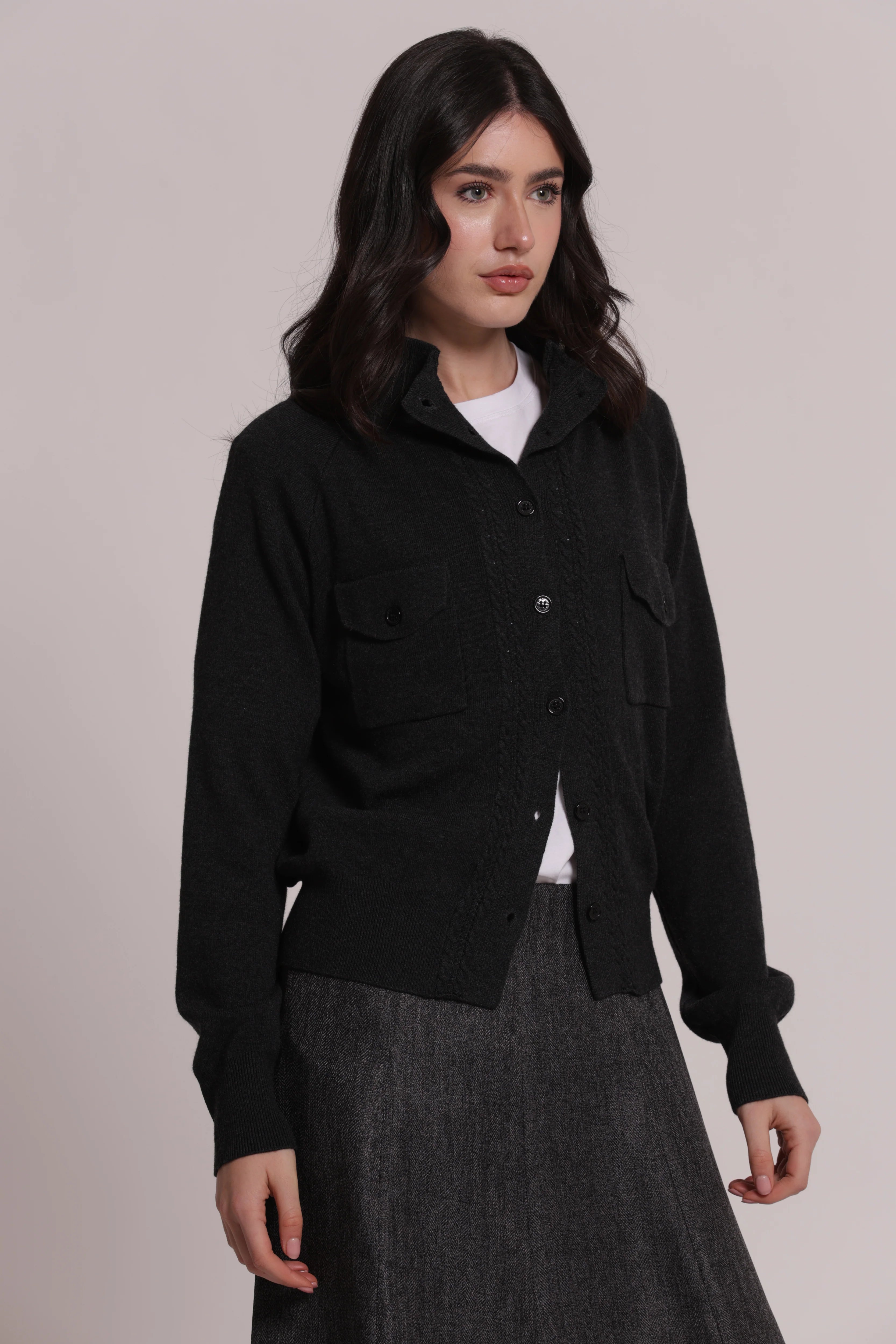 Cardigan Donna Mimi Mua con Lupetto e Tasche
