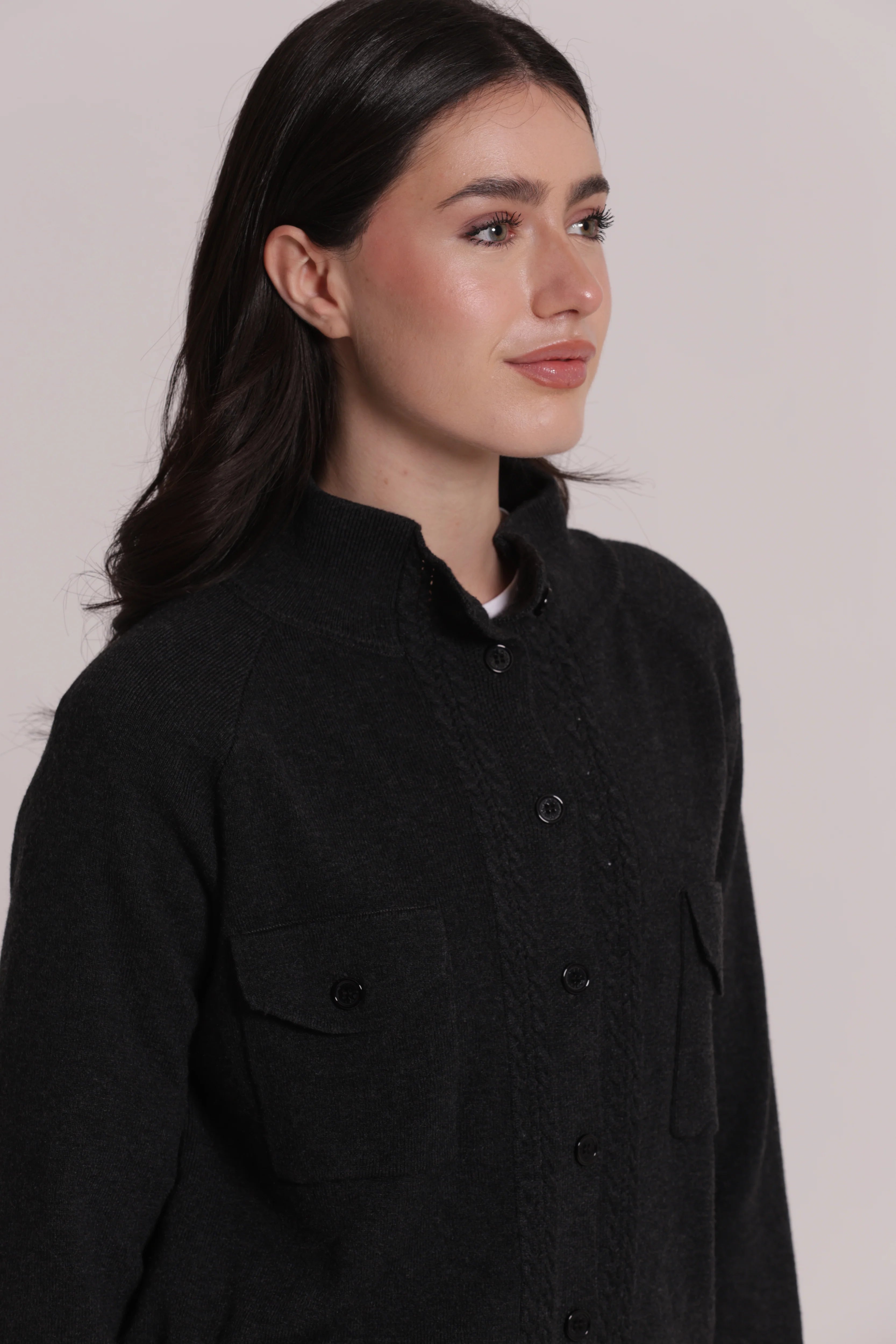 Cardigan Donna Mimi Mua con Lupetto e Tasche