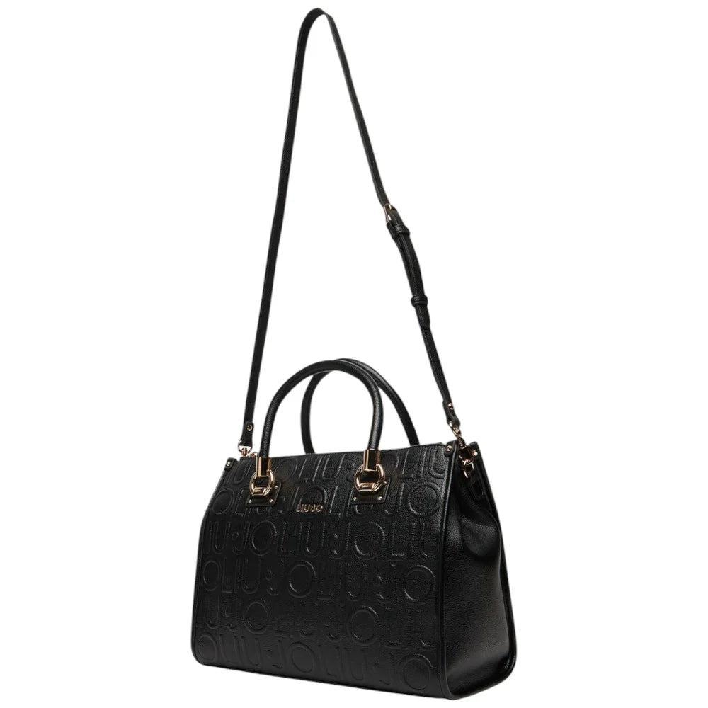 Borsa satchel media Liu Jo con logo in rilievo
