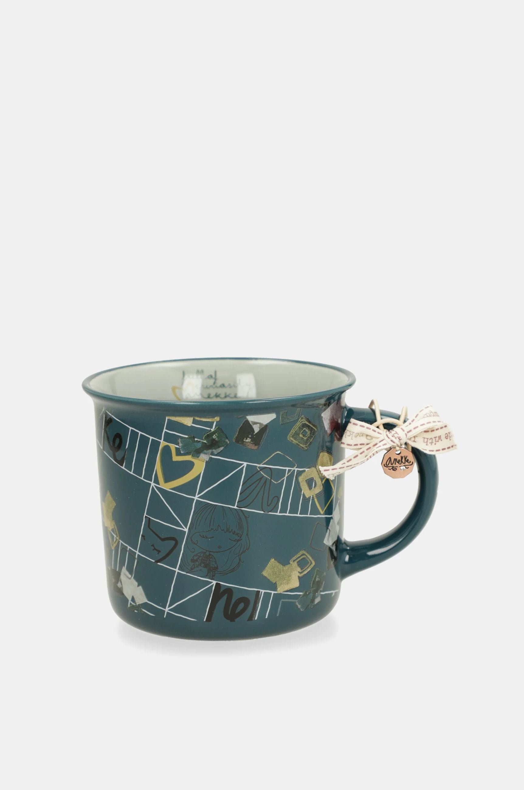 Tazza Anekke donna in ceramica con illustrazione Verde TU | Giò Fashion