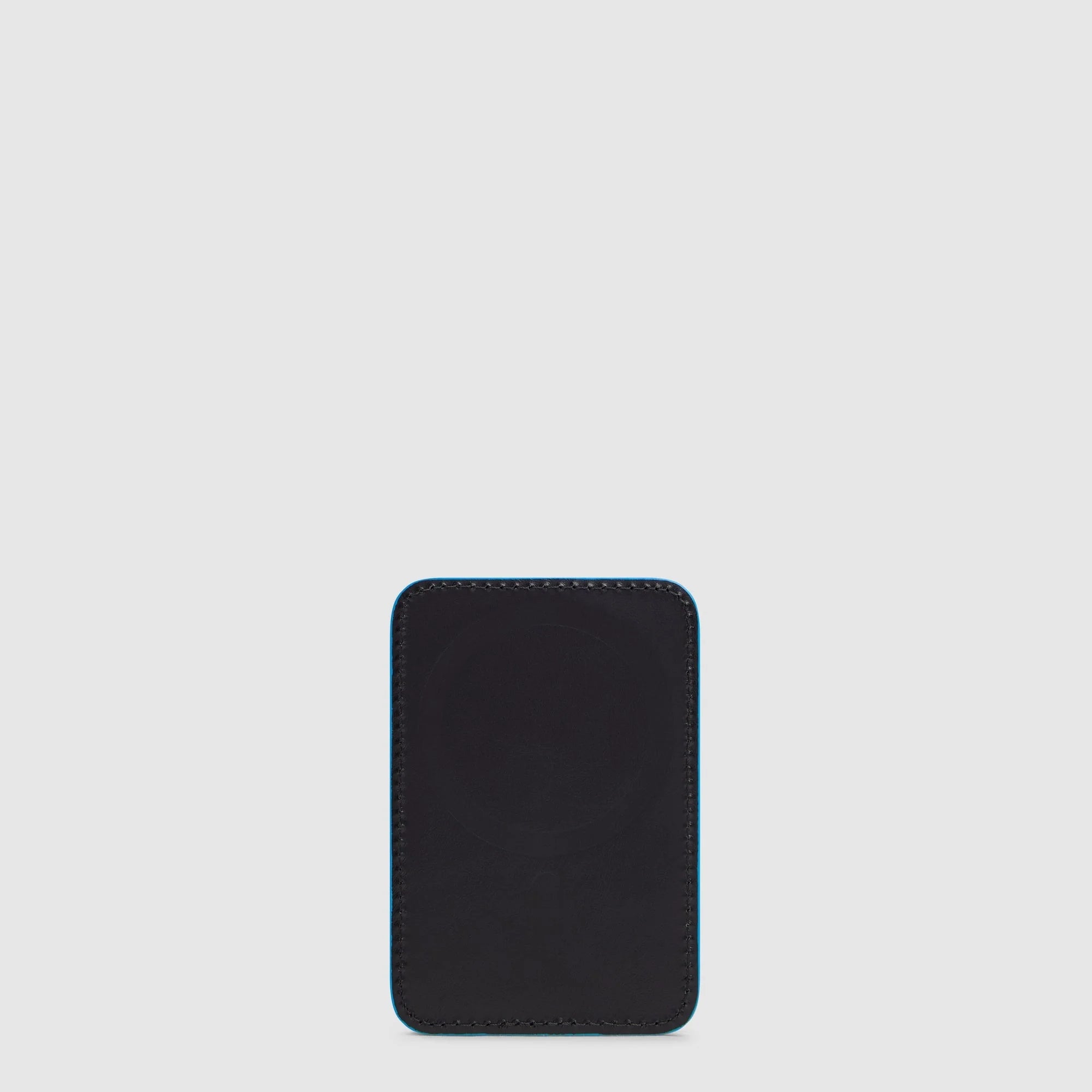 Piquadro Portacarte di Credito MagSafe in Pelle Blue Square Blu Notte con Protezione RFID