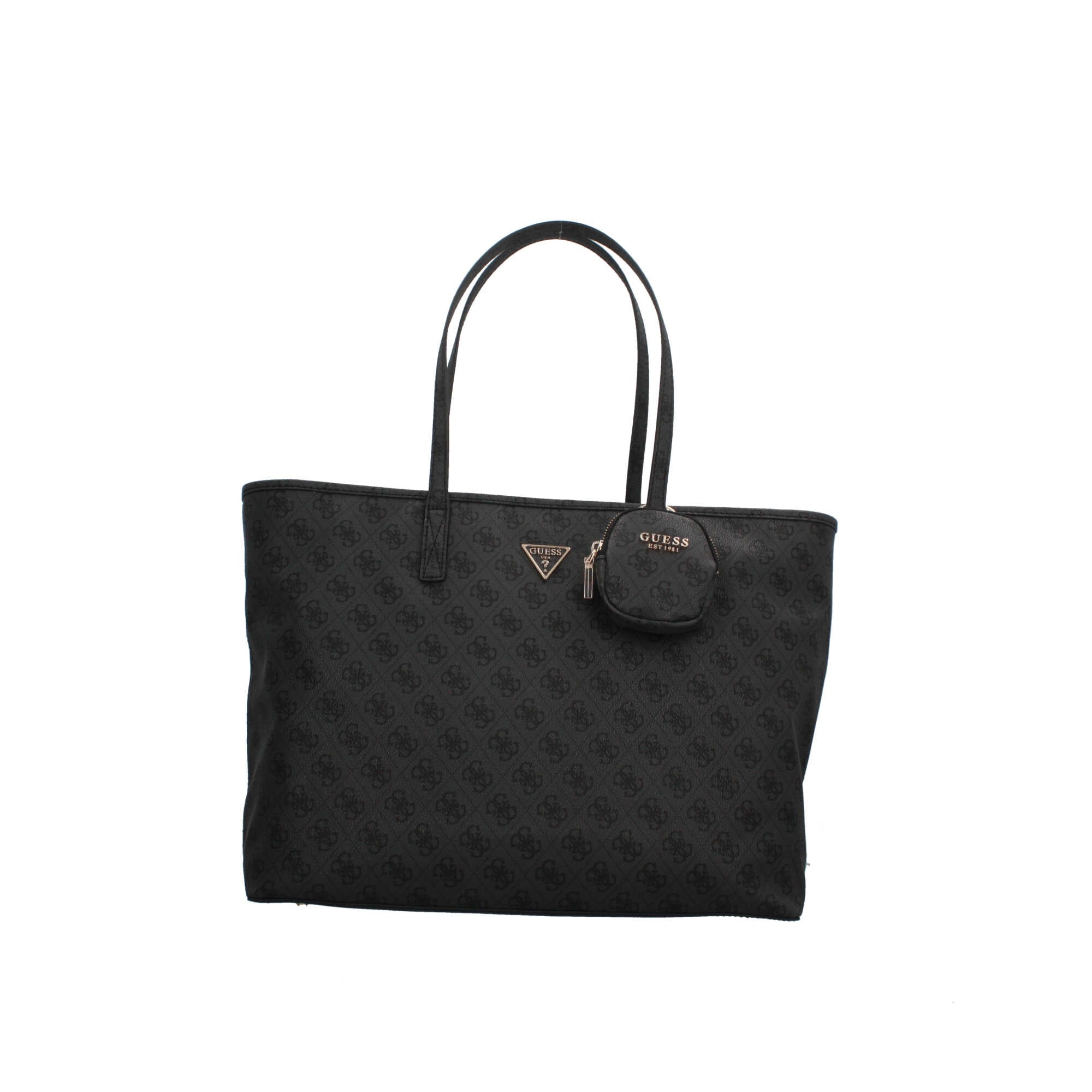 Borsa Shopping Guess con Logo All Over e Pochette Coordinata NERO TU | Giò Fashion