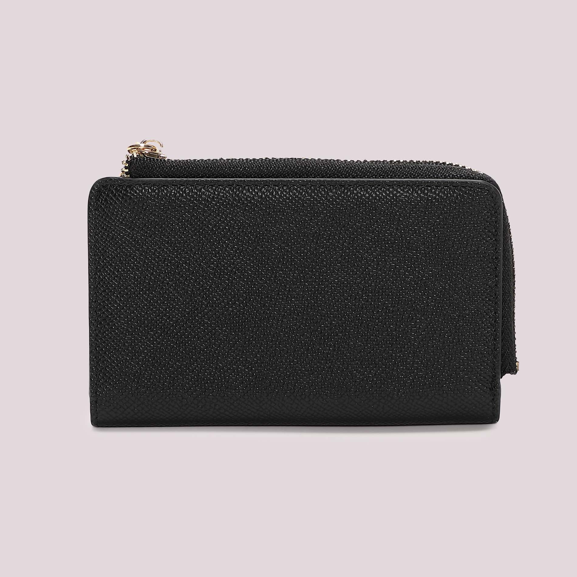 Portafoglio donna Mimi Mua con zip compatto e design elegante minimal Nero TU | Giò Fashion