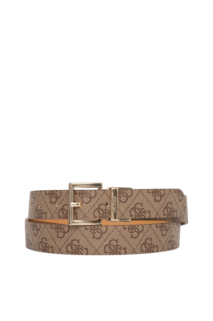 Cintura Guess Monogram con Fibbia Rotonda Oro