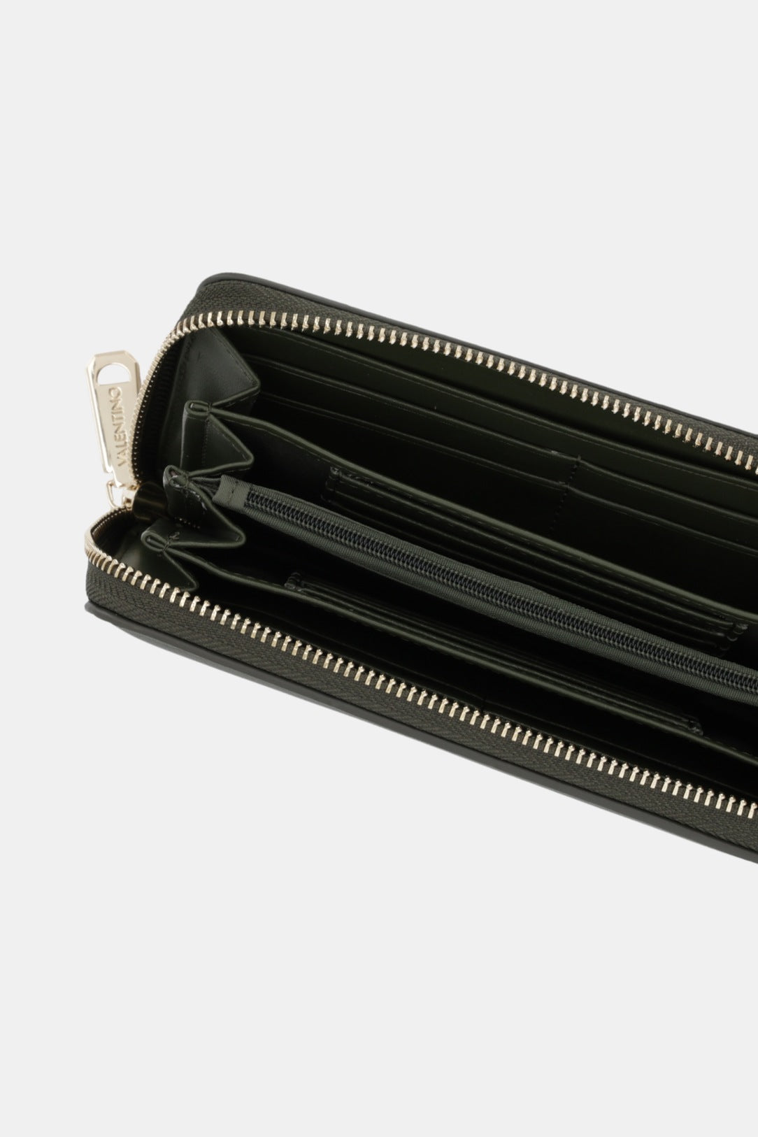 Portafoglio Valentino lungo con chiusura zip e scomparti multipli