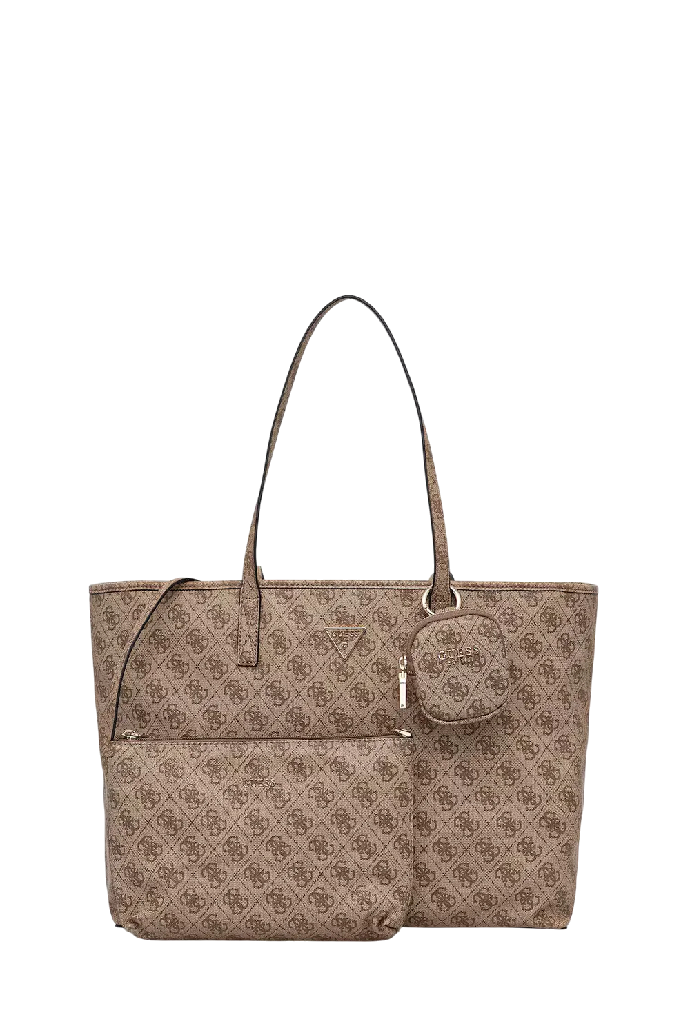 Borsa Tote Guess Monogram in Stile Classico con Charm Rimovibile