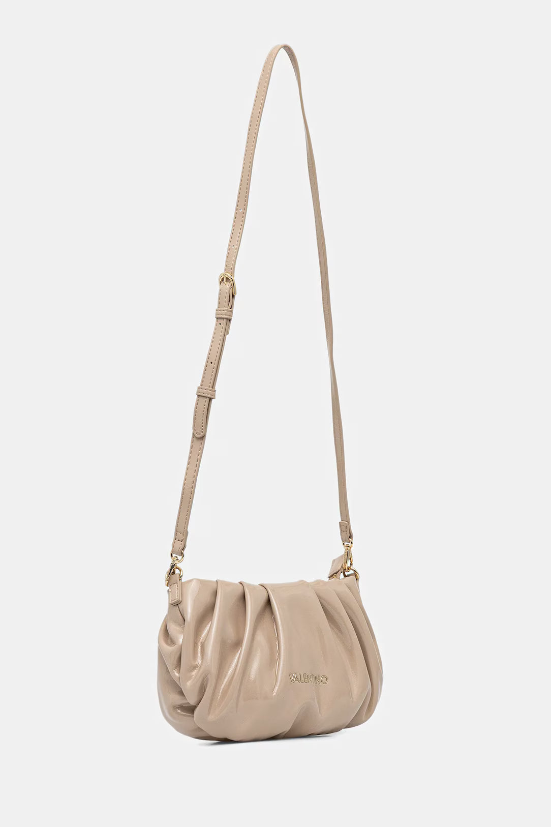 Valentino borsa a spalla in vernice con manico intrecciato