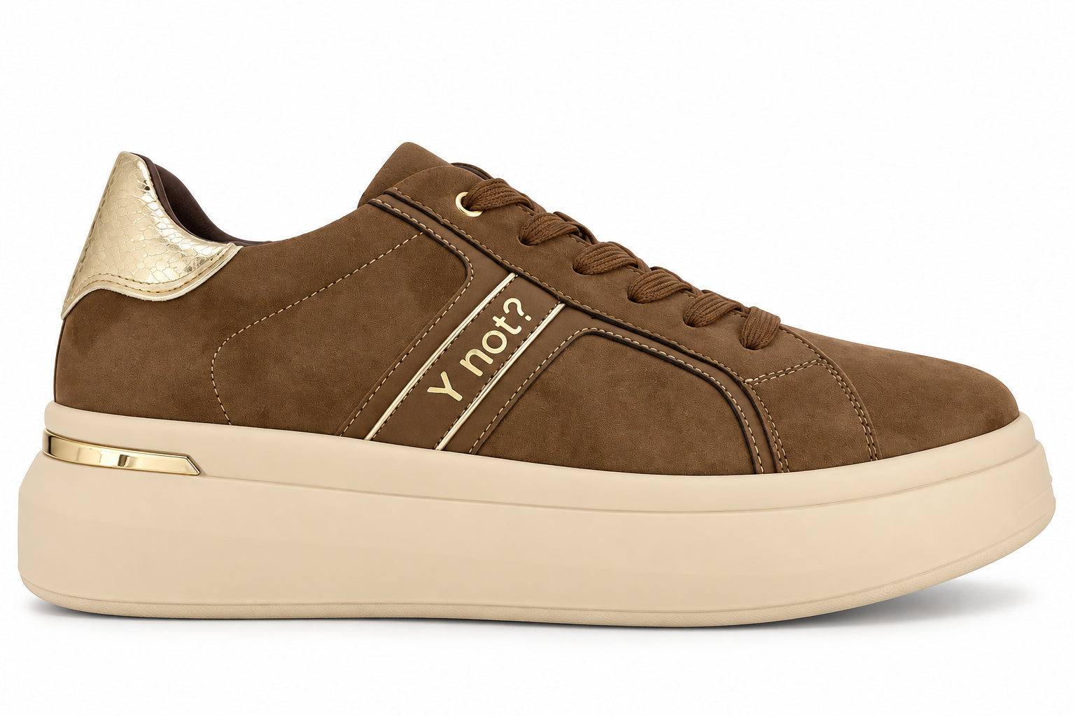 Sneakers Donna Ynot? con Platform e Dettagli Dorati