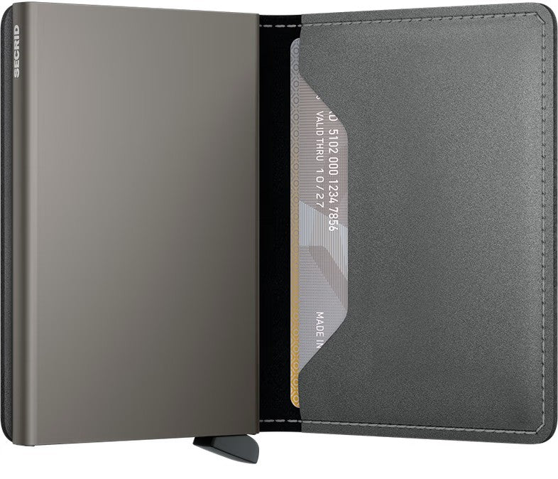 Portafoglio Secrid Slimwallet SMS Steel compatto con protezione RFID Argento TU | Giò Fashion