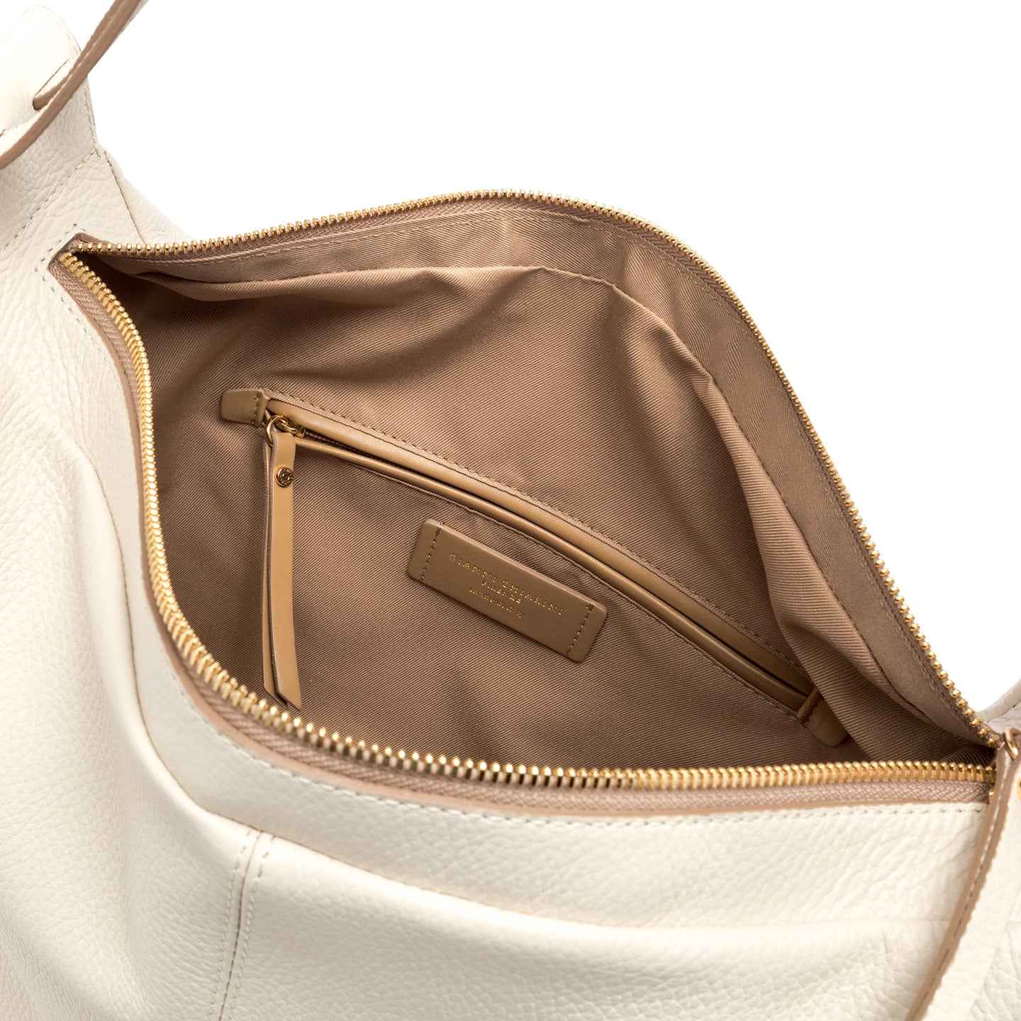 Gianni Chiarini Guia zaino in pelle martellata con doppia zip e tracolle regolabili Bianco TU | Giò Fashion