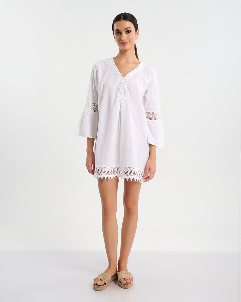Ble Resort Collection Camicia-Abito a Maniche Ampie