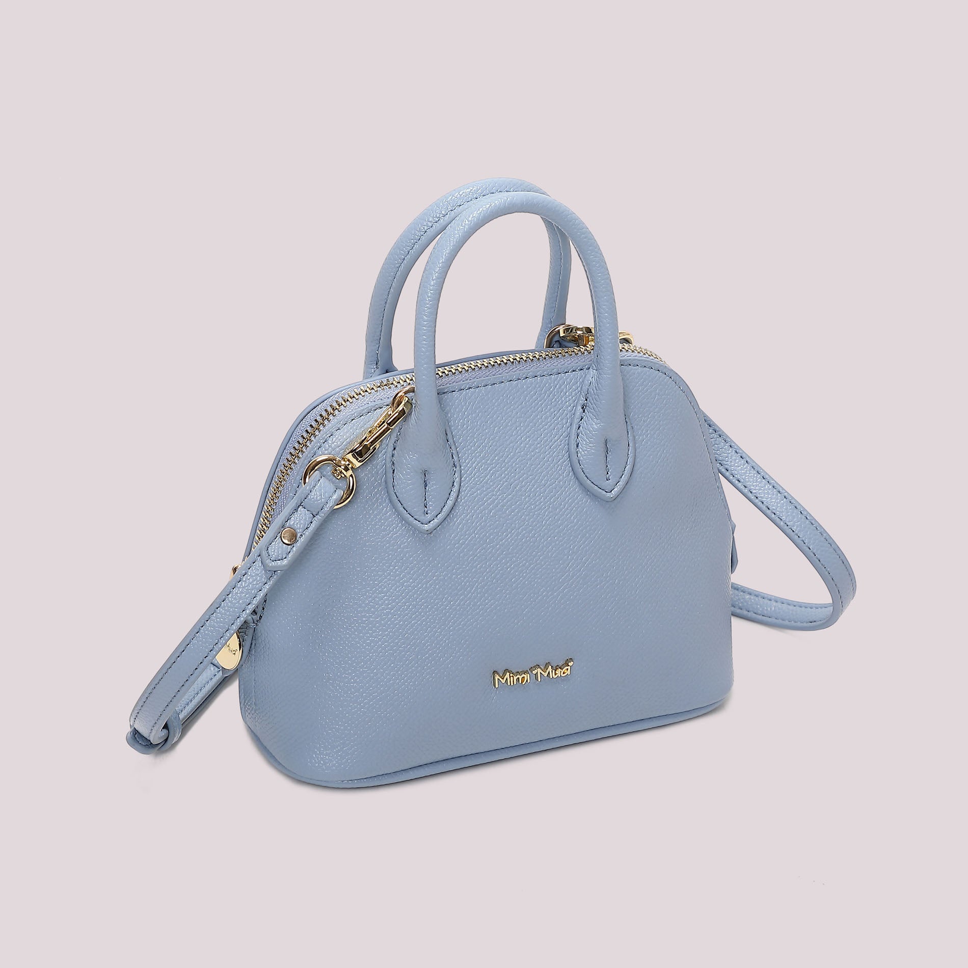 Borsa a mano donna Mimi Mua con tracolla rimovibile design elegante compatto CELESTE TU | Giò Fashion
