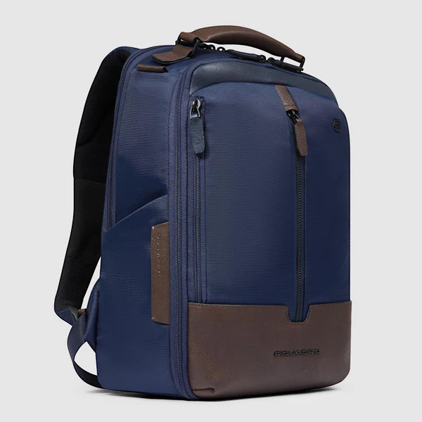 Zaino Piquadro porta PC e tablet in tessuto tecnico con dettagli in pelle BLU SCURO TU | Giò Fashion