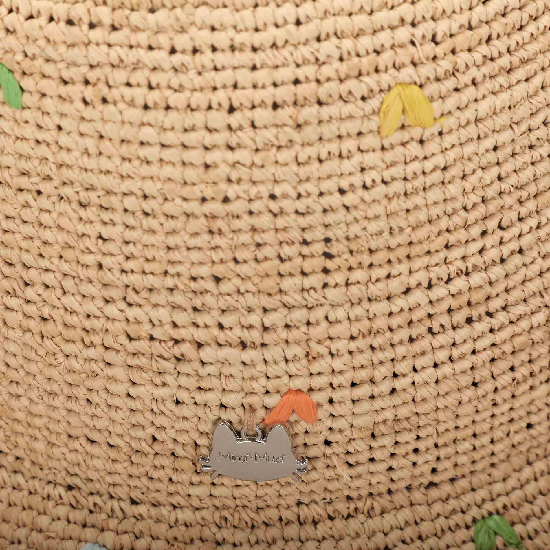 Cappello Mimi Mua in rafia con dettagli decorativi