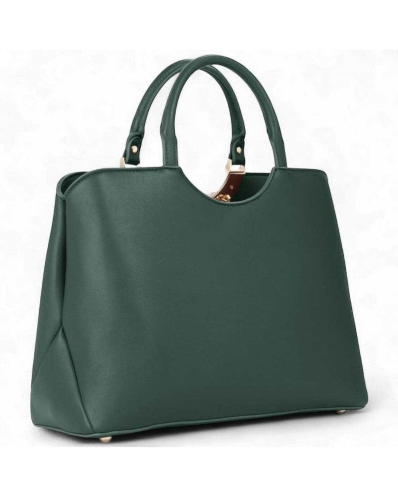 Mario Valentino borsa a mano elegante con manici strutturati VERDE TU | Giò Fashion