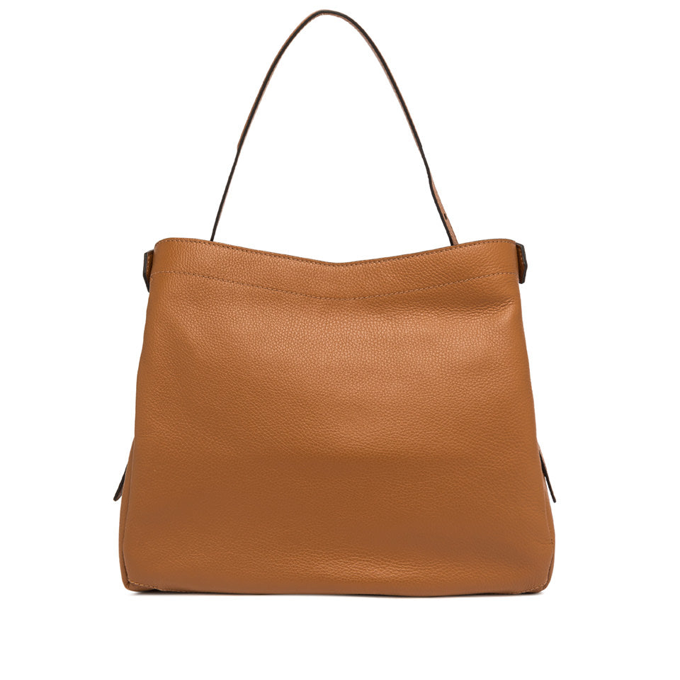 Borsa a spalla Gianni Chiarini Ottavia in pelle con doppia portabilità CUOIO TU | Giò Fashion