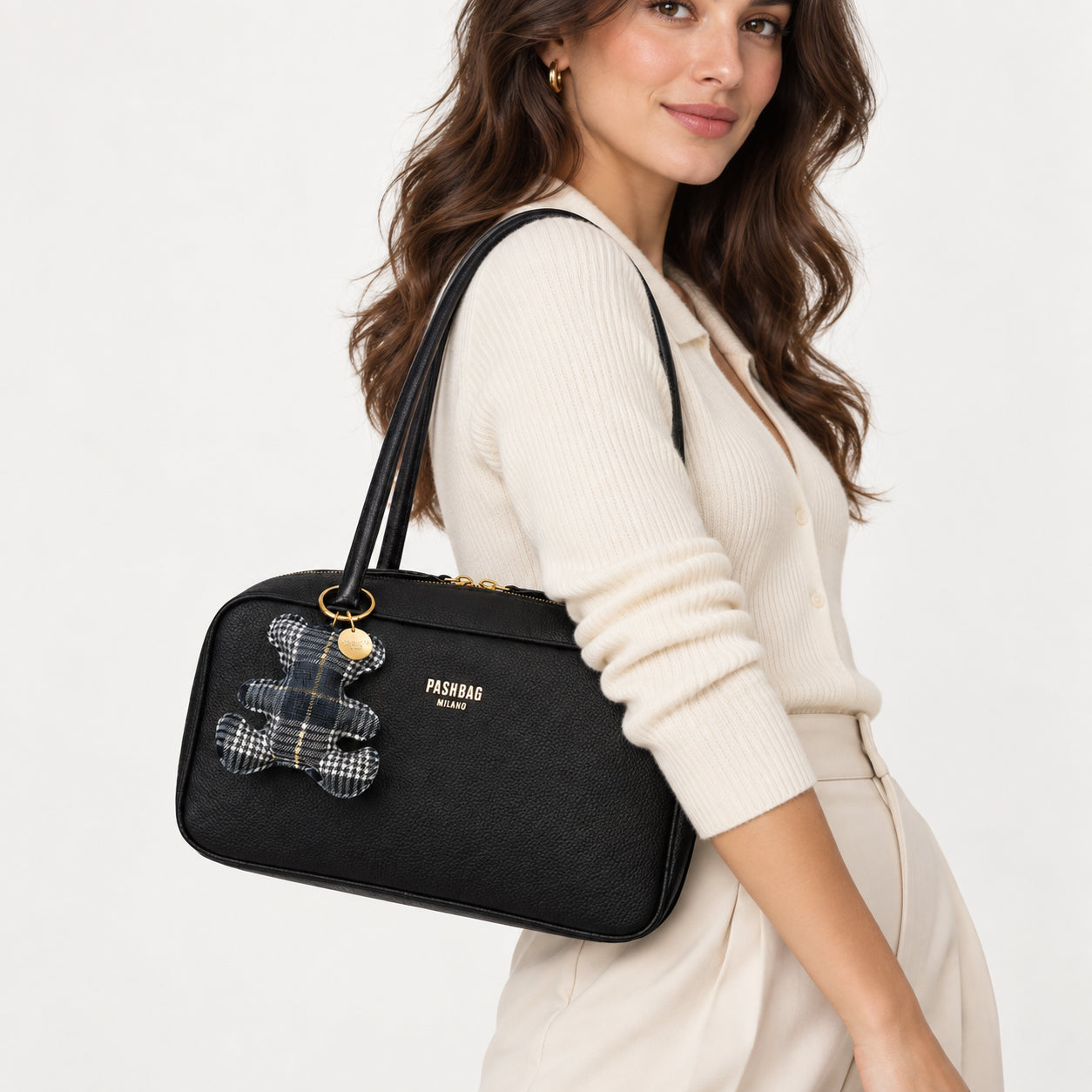 PashBag Borsa a Spalla Donna con Doppi Manici Lunghi