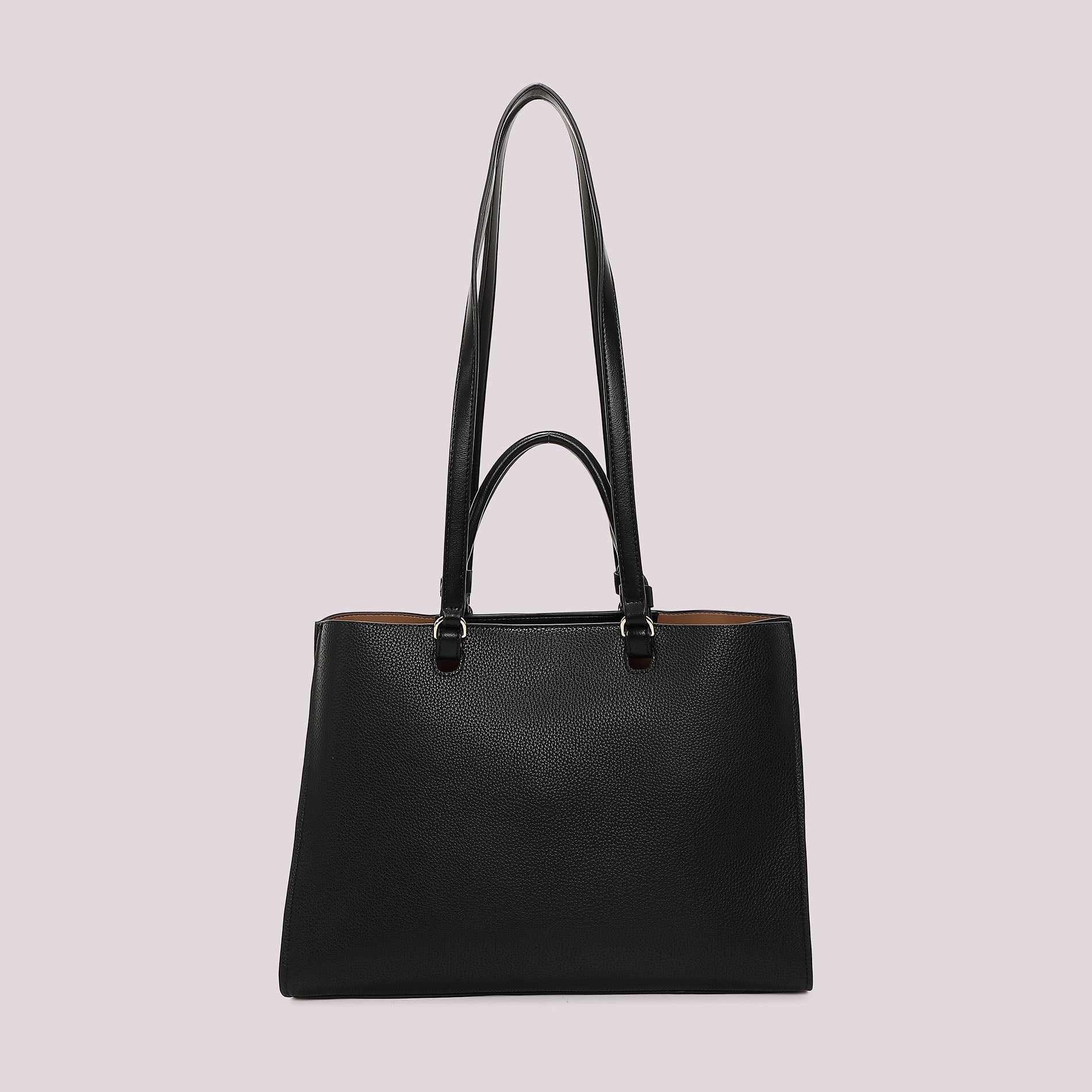 Borsa shopping donna Mimi Mua con doppi manici e design strutturato elegante Nero TU | Giò Fashion