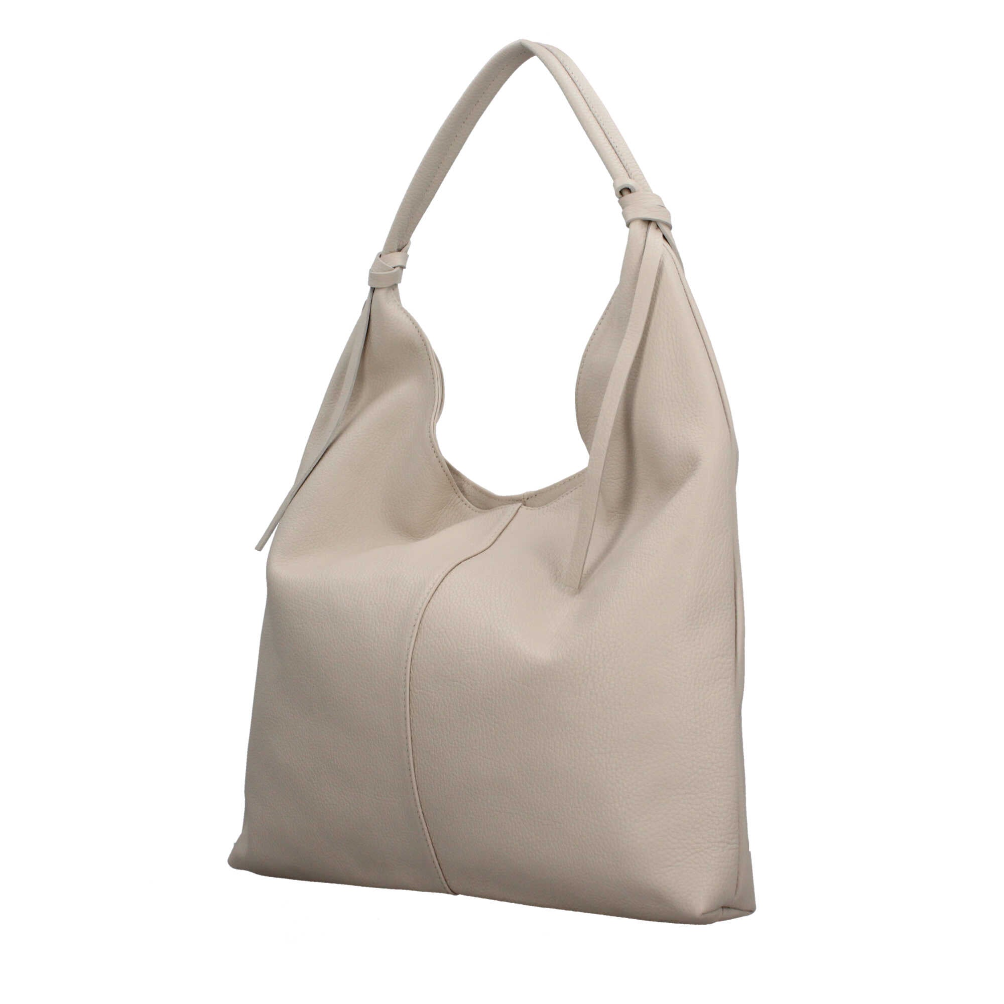 Borsa a spalla in pelle martellata Made in Italy dal taglio morbido