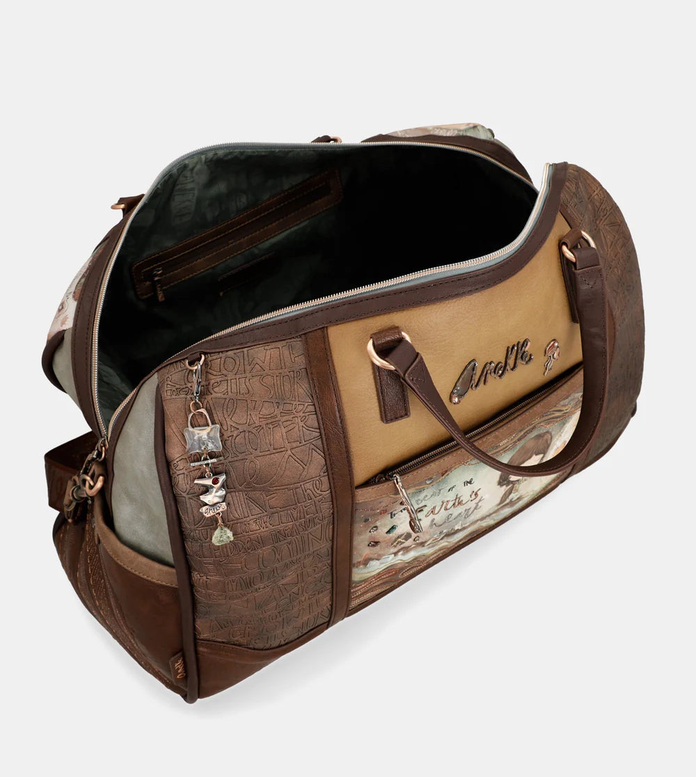 Borsa da Viaggio Anekke con Design Artistico MARRONE TU | Giò Fashion