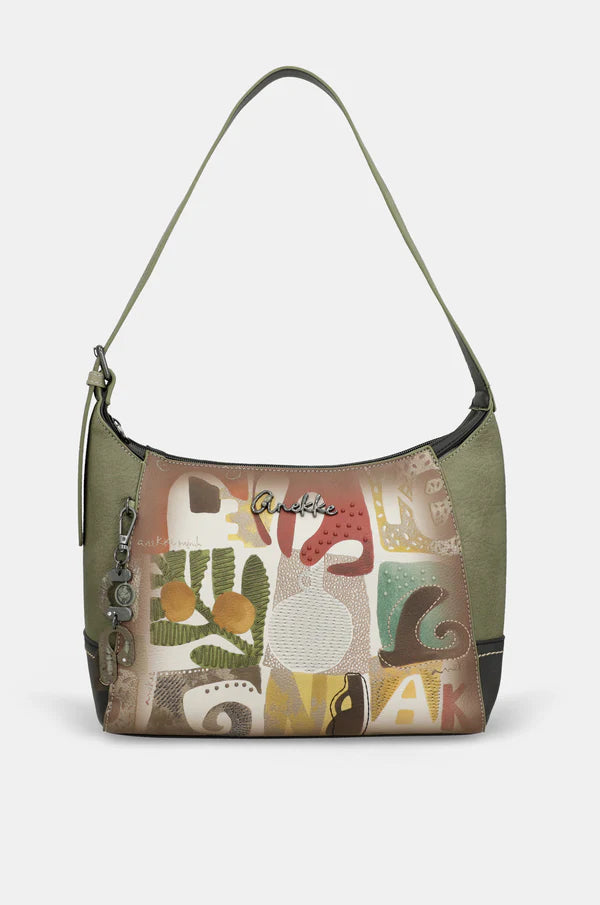 Borsa a spalla donna Anekke con zip e tracolla regolabile VERDE TU | Giò Fashion