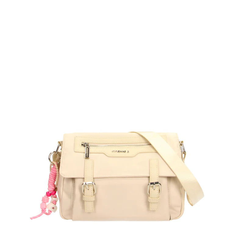 Borsa Vivienne D donna a tracolla design moderno compatto elegante Beige TU | Giò Fashion