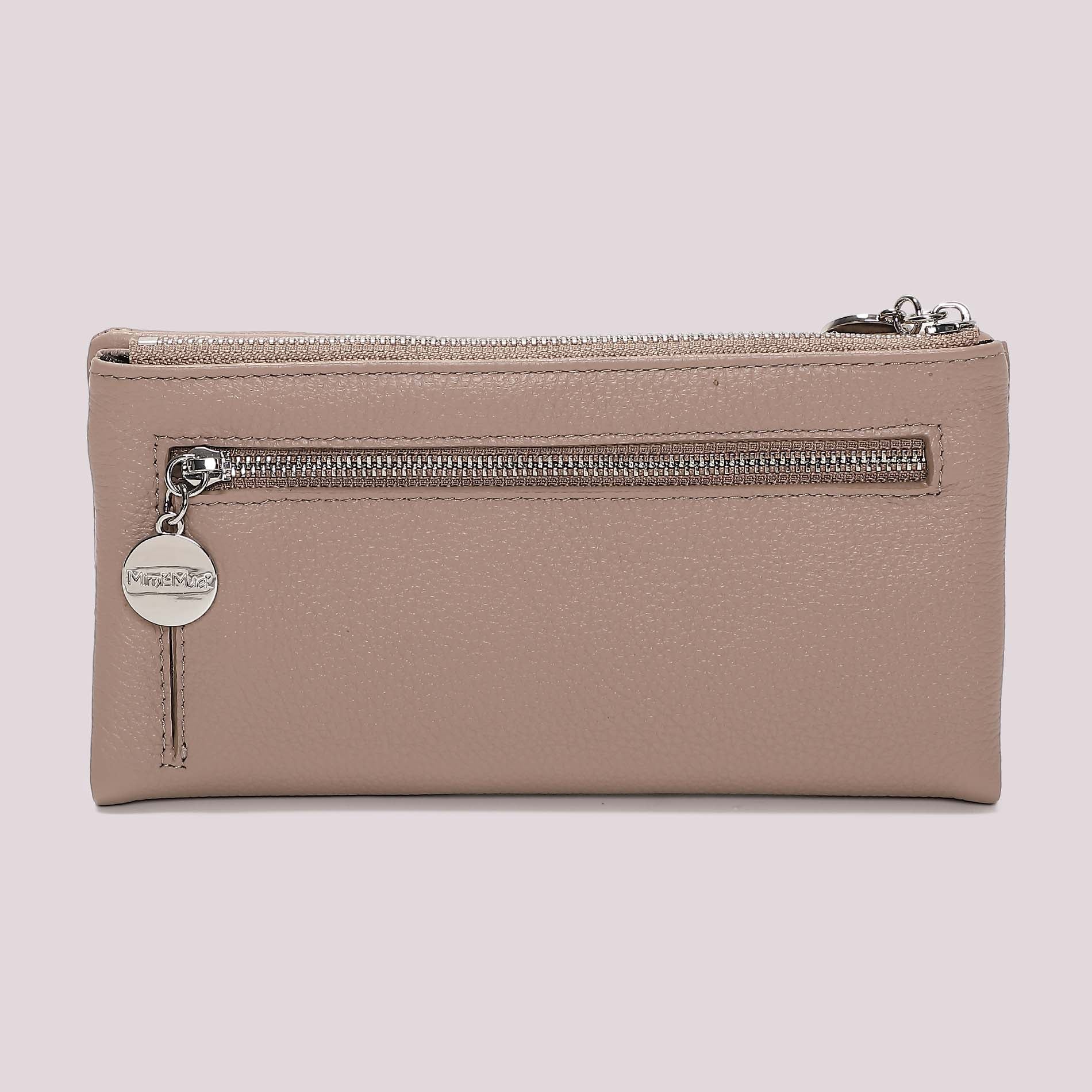 Portafoglio Mimi Mua con zip dal design essenziale e moderno FANGO TU | Giò Fashion