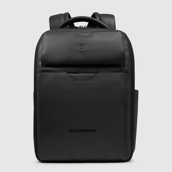 Zaino porta PC 15,6 Piquadro in pelle con comparto viaggio e tasche organizzate NERO TU | Giò Fashion