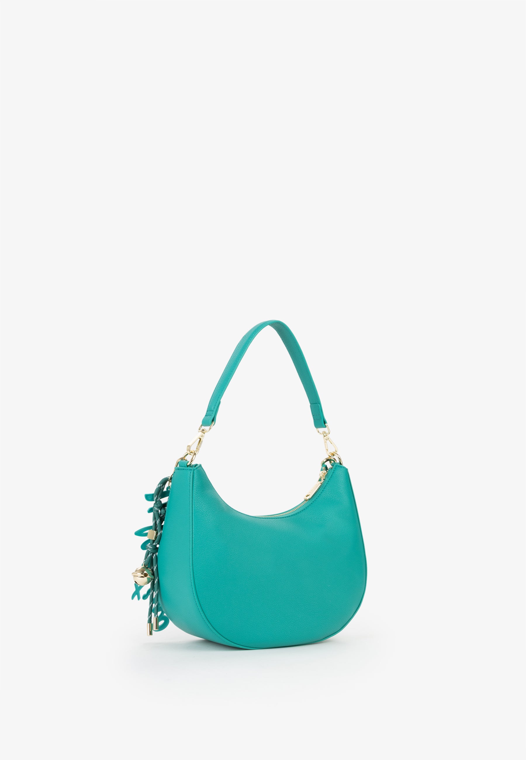 Borsa a spalla donna Mario Valentino compatta con silhouette arrotondata e dettagli iconici Verde TU | Giò Fashion