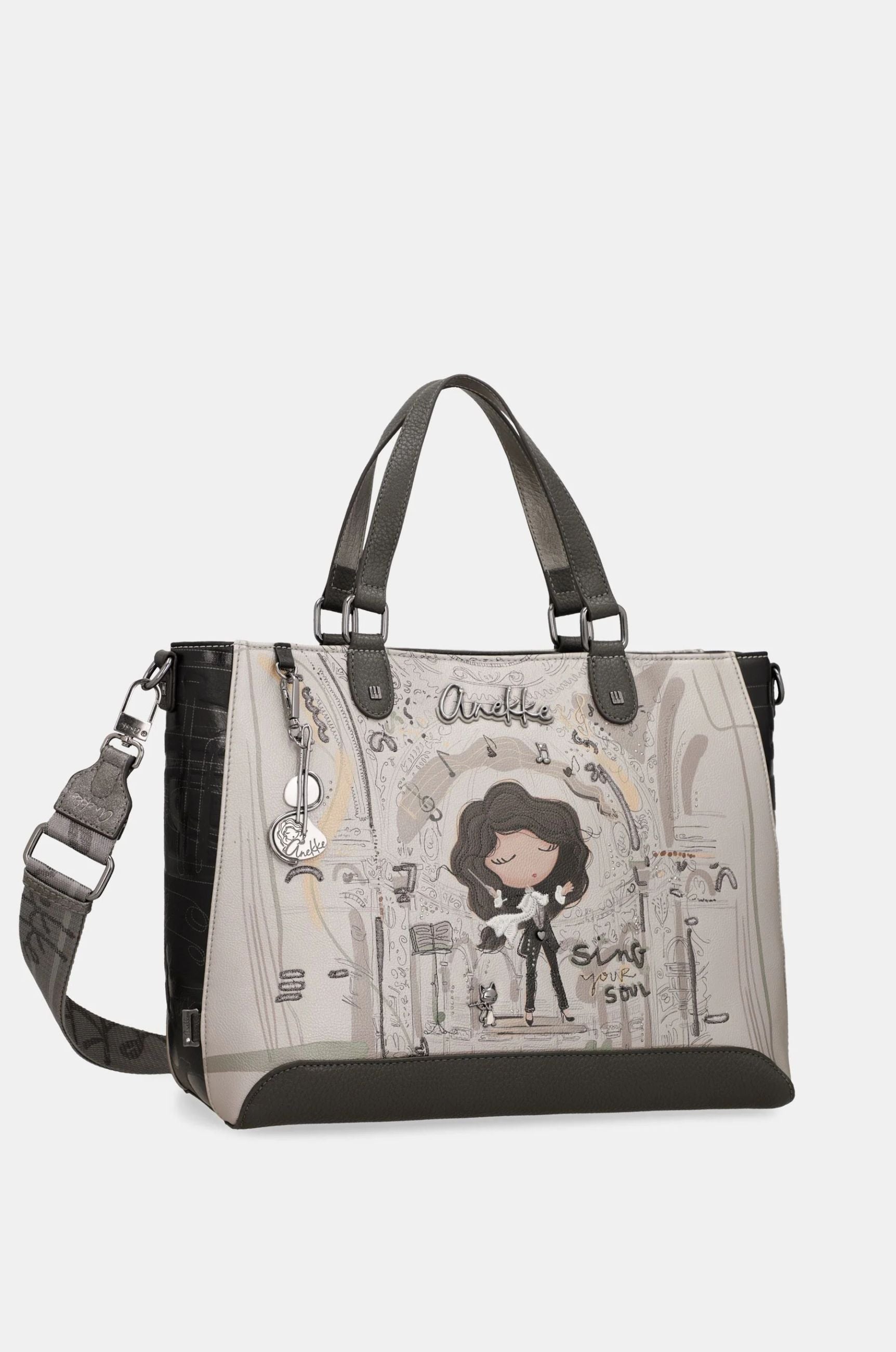 Borsa Quadrata Donna Anekke con Manici e Tracolla