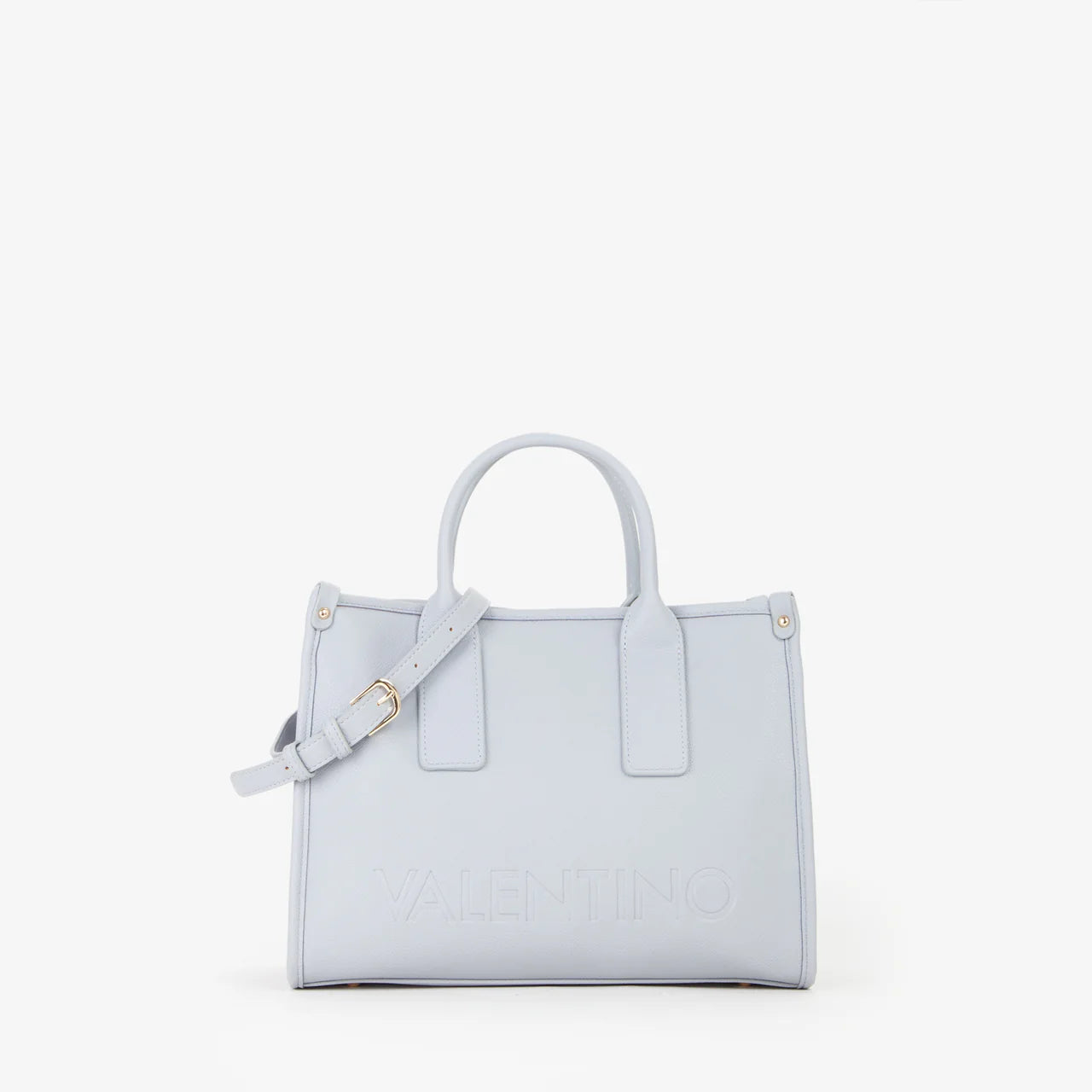 Valentino borsa a mano donna con tracolla logata AZZURRO TU | Giò Fashion